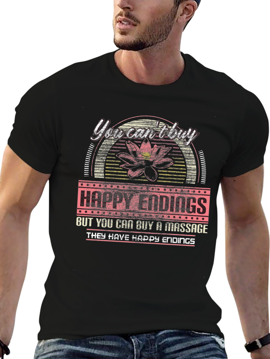 Happy Endings Massage T-Shirt Funny Novelty Tee