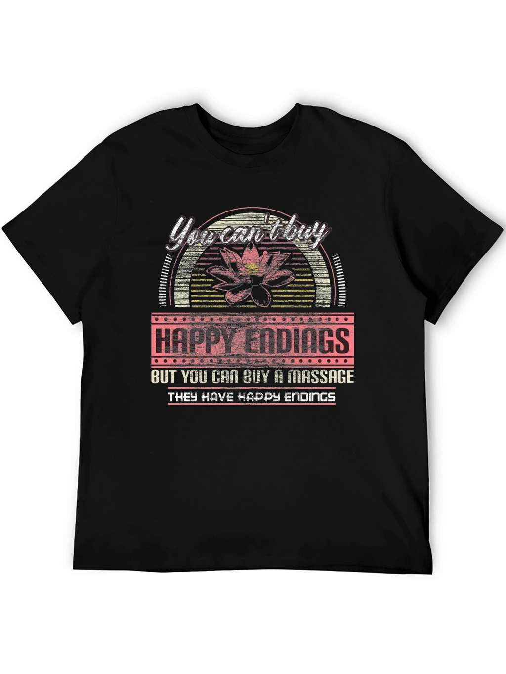 Happy Endings Massage T-Shirt Funny Novelty Tee