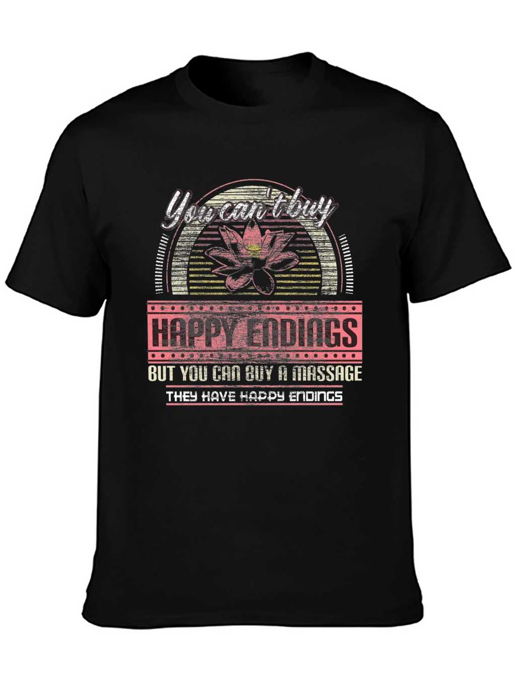 Happy Endings Massage T-Shirt Funny Novelty Tee