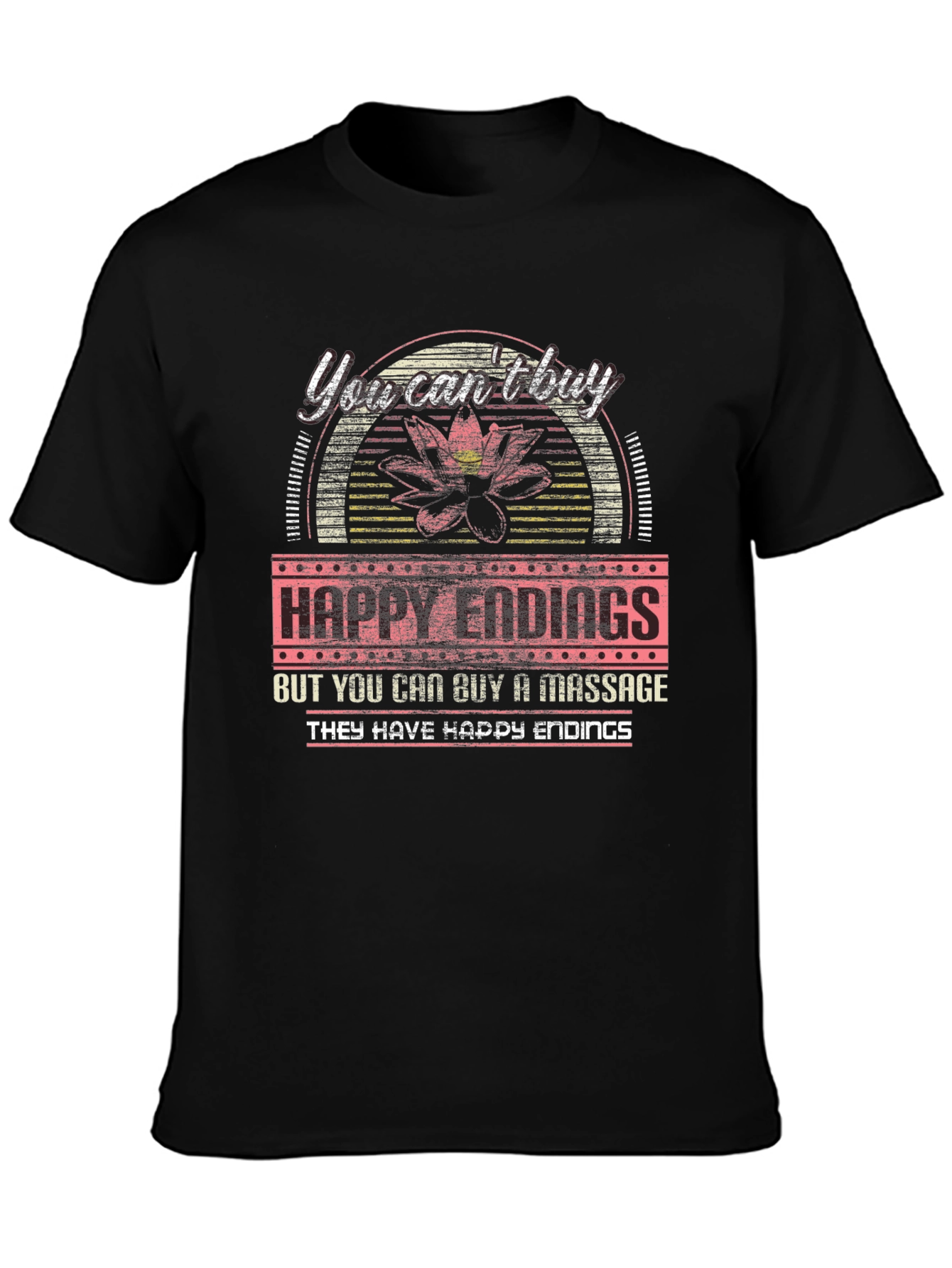 Happy Endings Massage T-Shirt Funny Novelty Tee