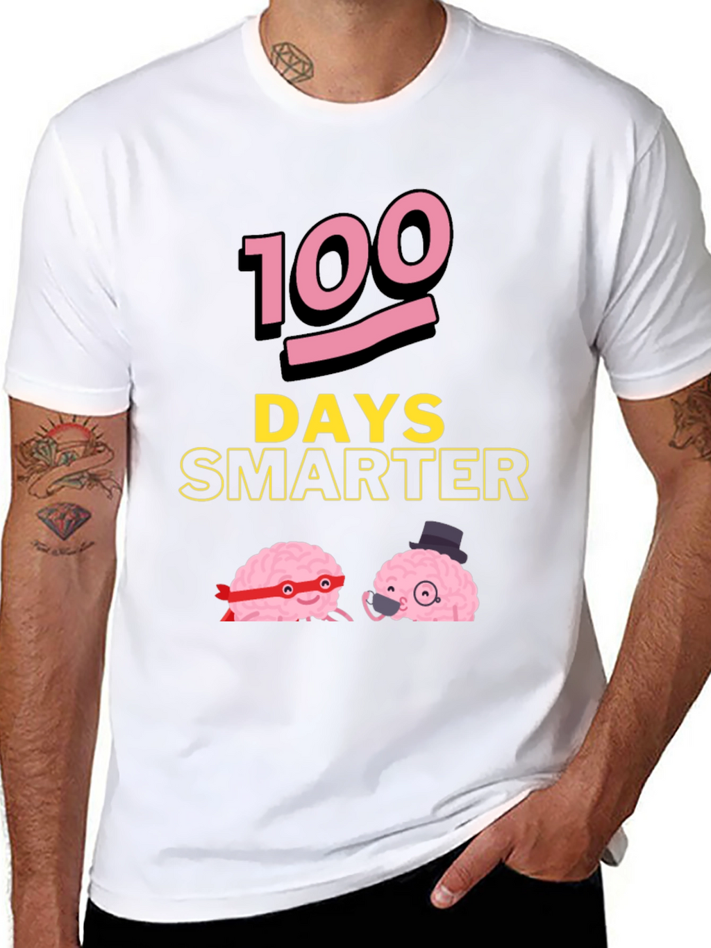 100 Days Smarter Funny Brains T-Shirt