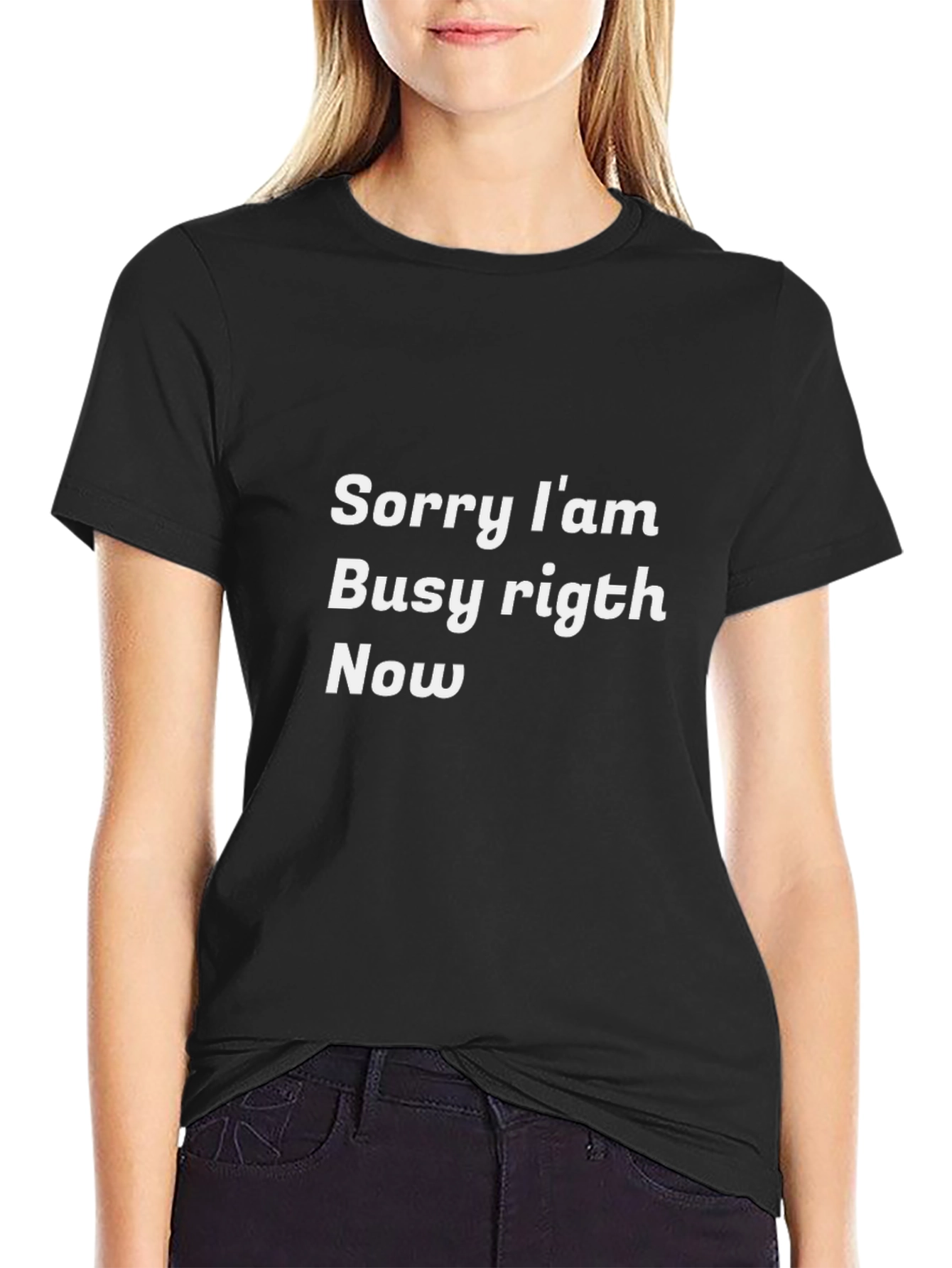 Busy Right Now Black T-Shirt