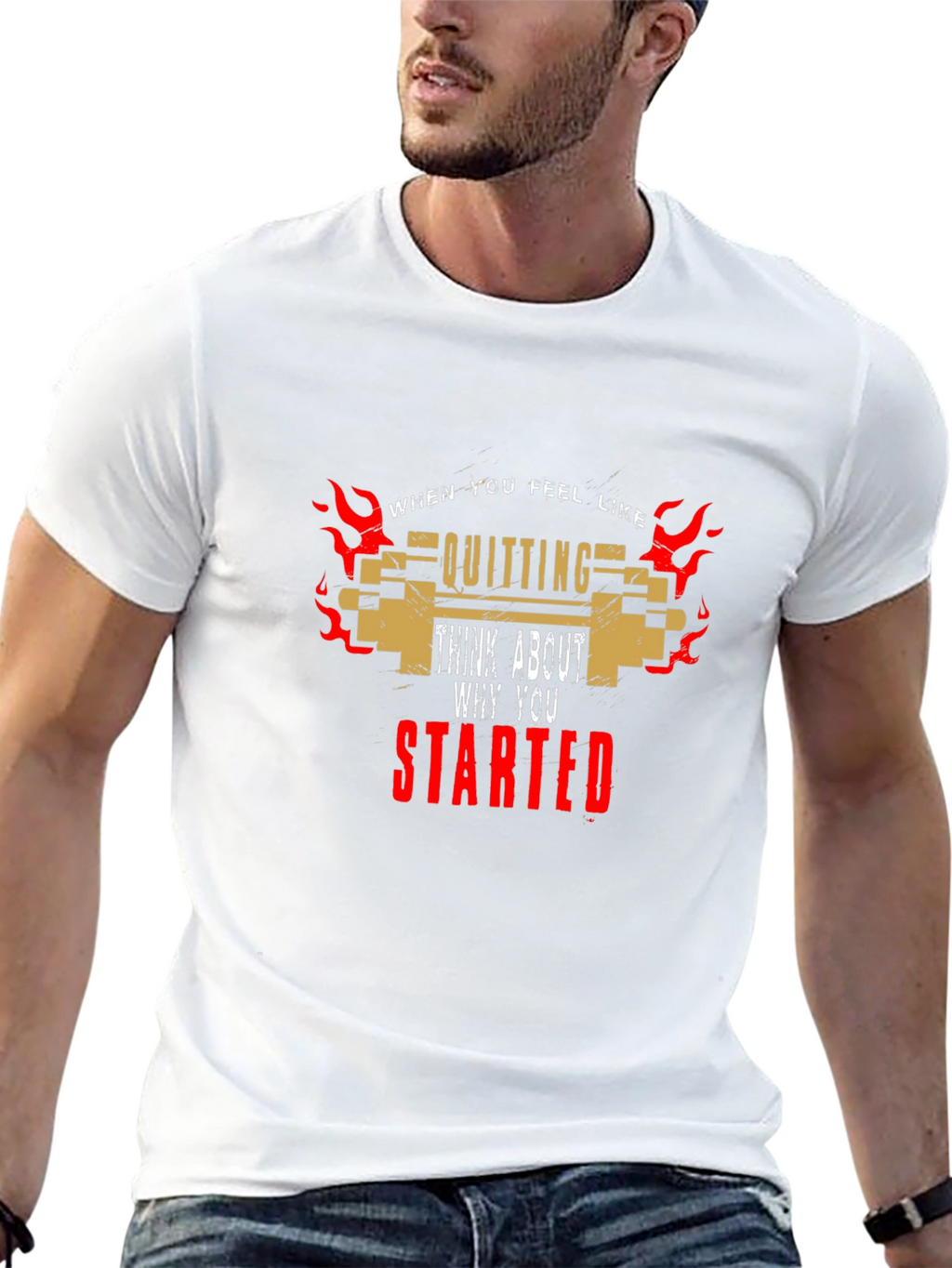 Motivational T-Shirt: Never Quit Keep Going
