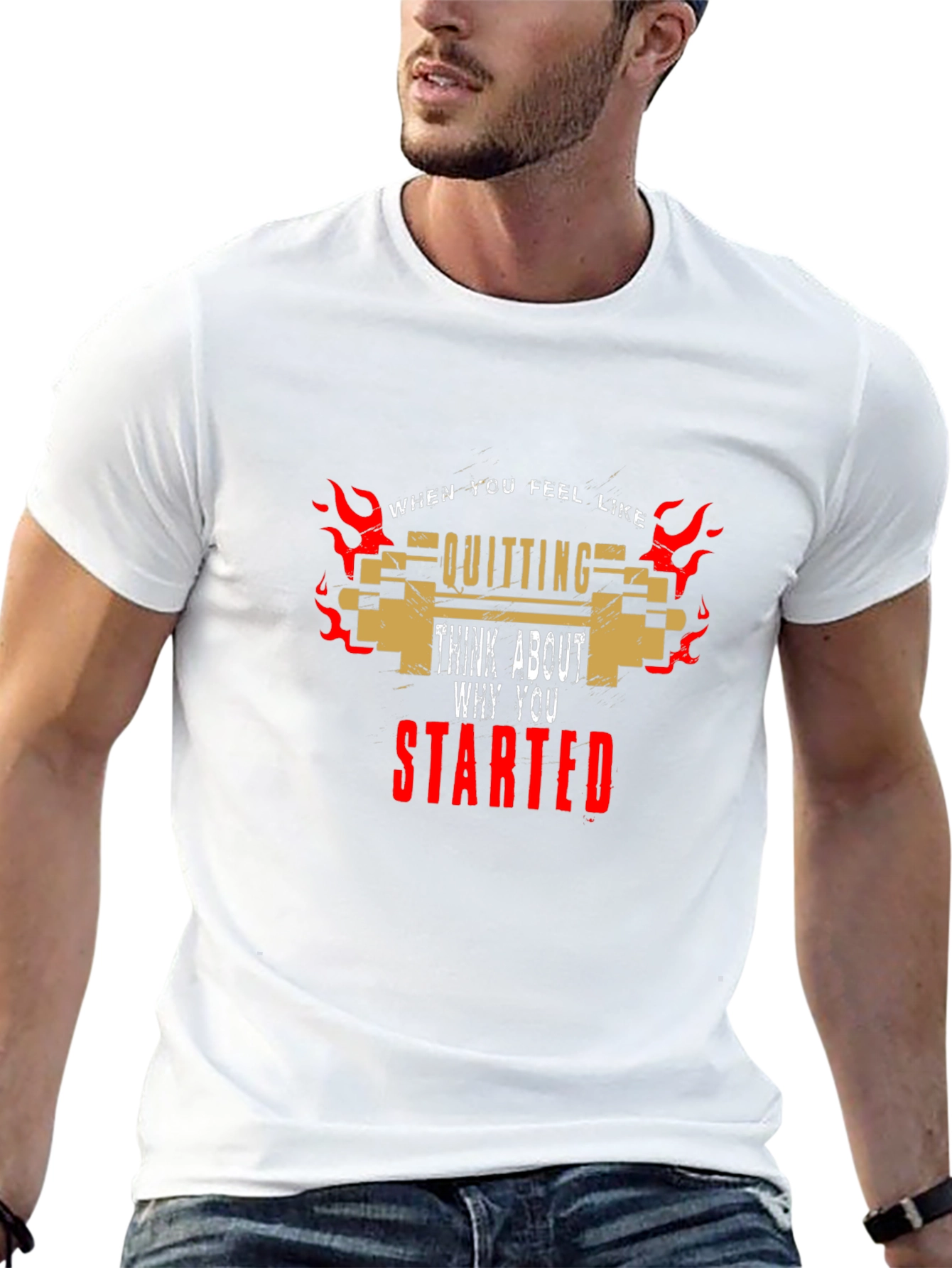 Motivational T-Shirt: Never Quit Keep Going