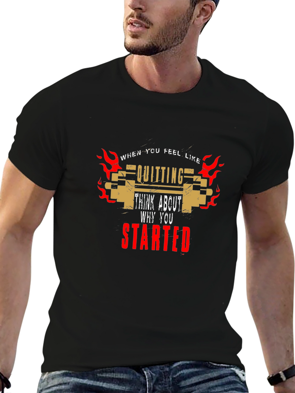 Motivational T-Shirt: Never Quit Keep Going