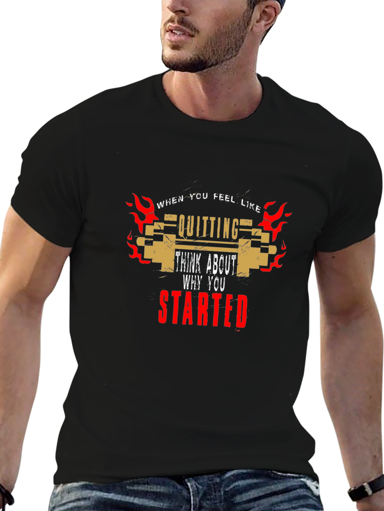 Motivational T-Shirt: Never Quit Keep Going