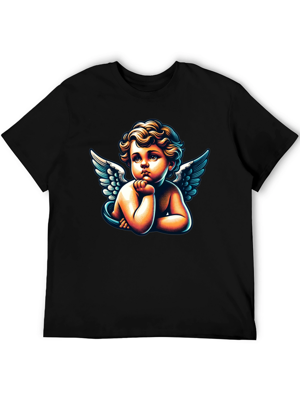 Cherub Angel Graphic Tee - Classic Black T-Shirt