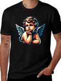 Cherub Angel Graphic Tee - Classic Black T-Shirt