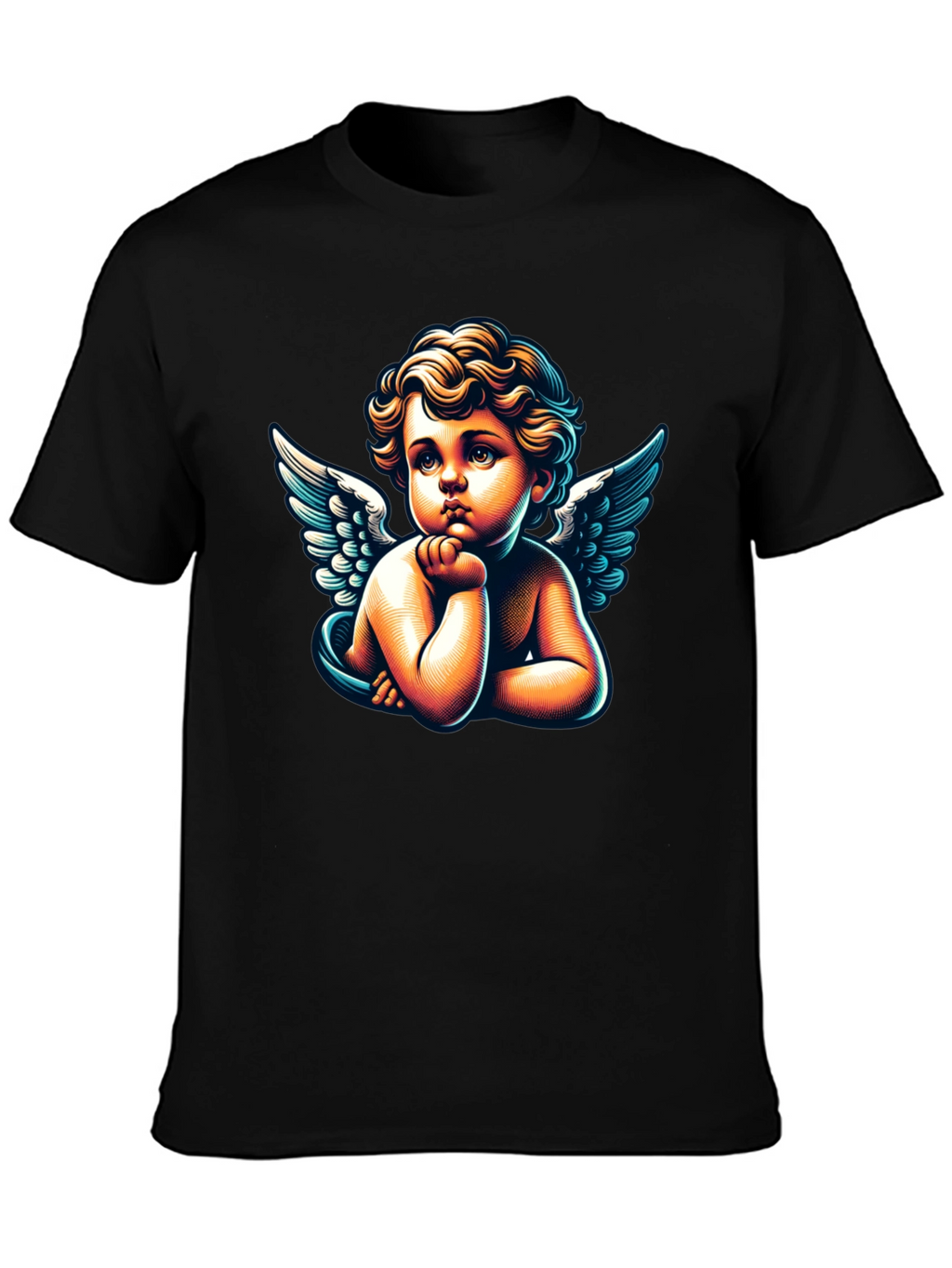 Cherub Angel Graphic Tee - Classic Black T-Shirt