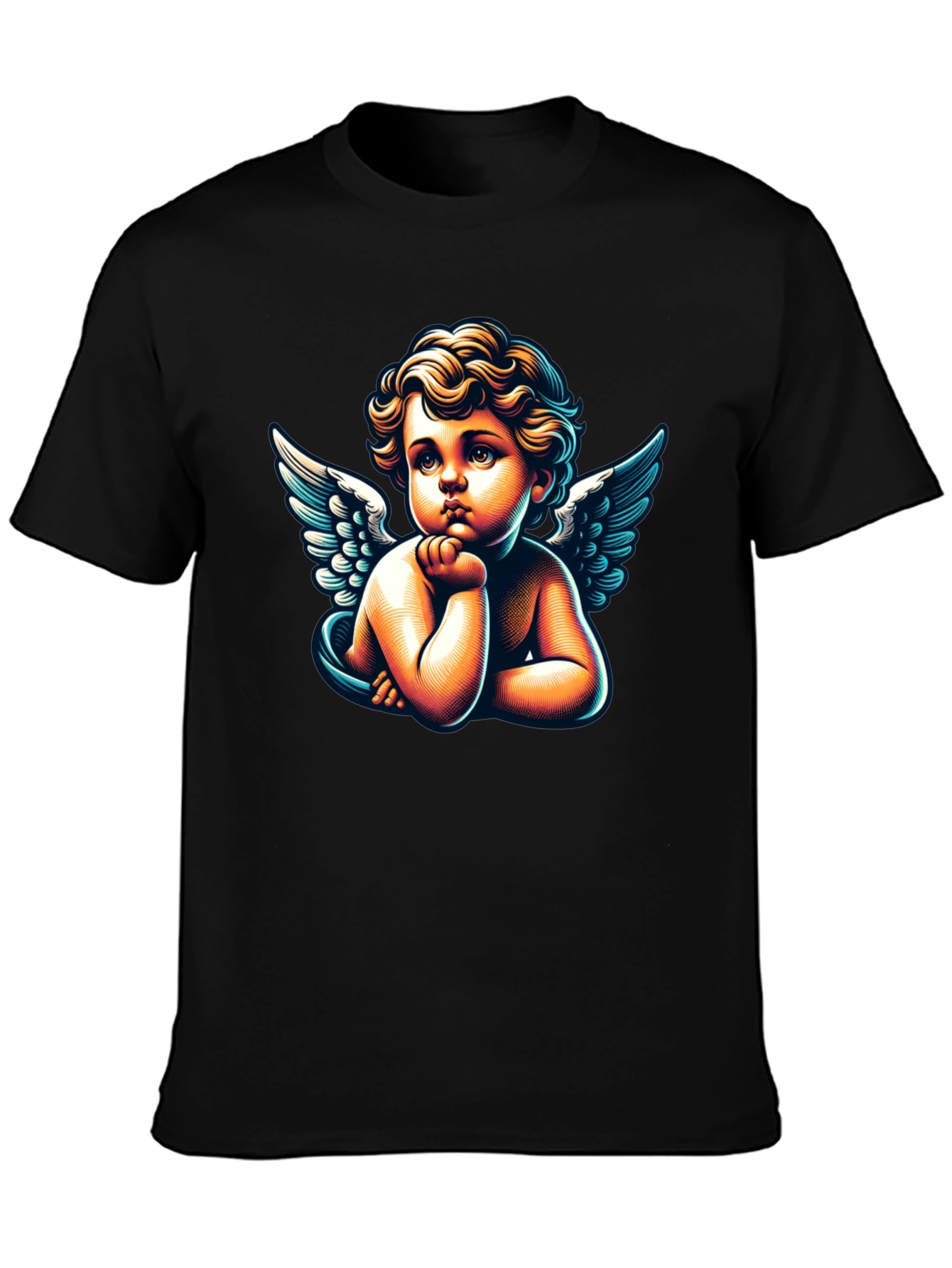 Cherub Angel Graphic Tee - Classic Black T-Shirt