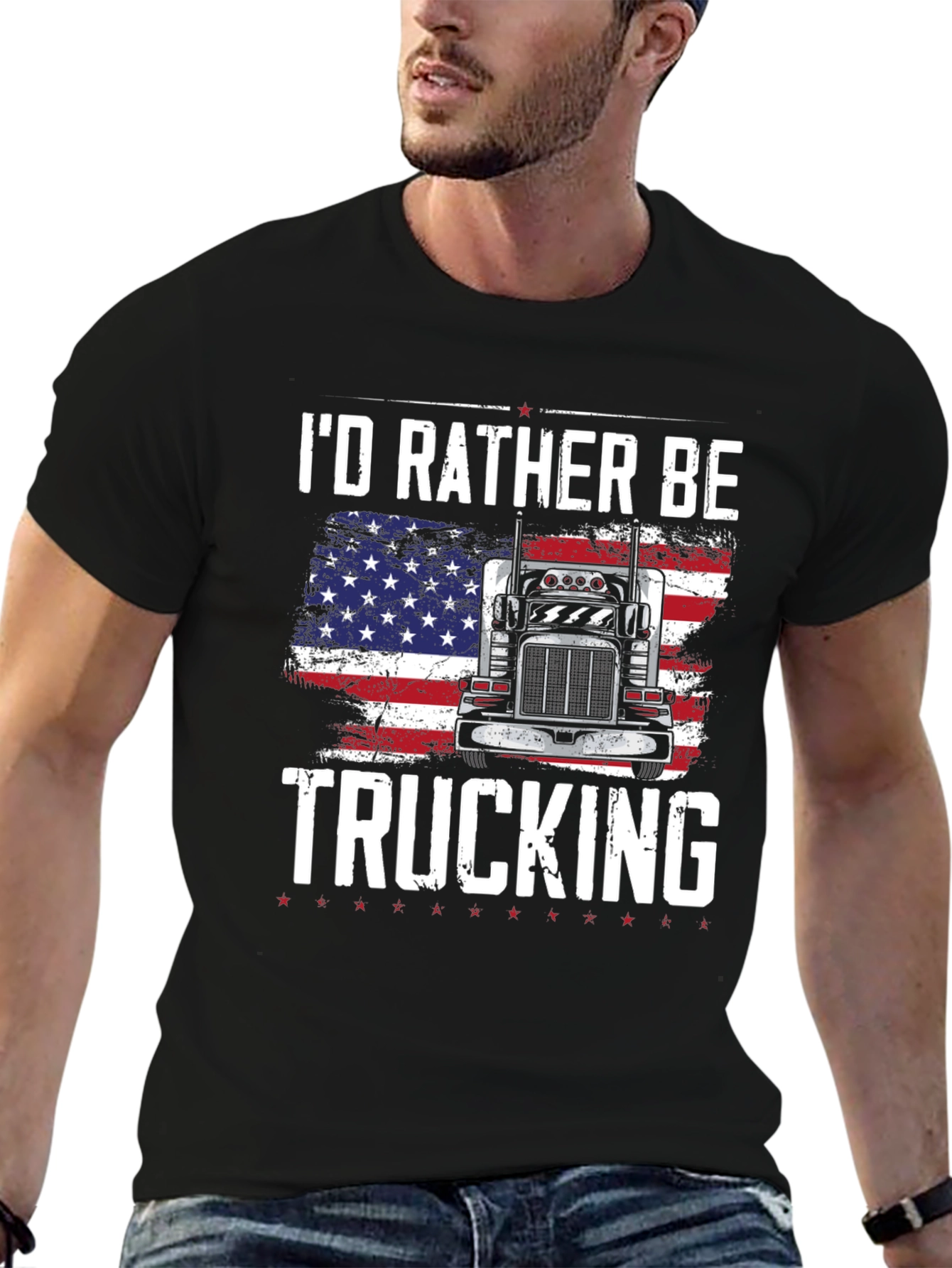 Id Rather Be Trucking Graphic Tee