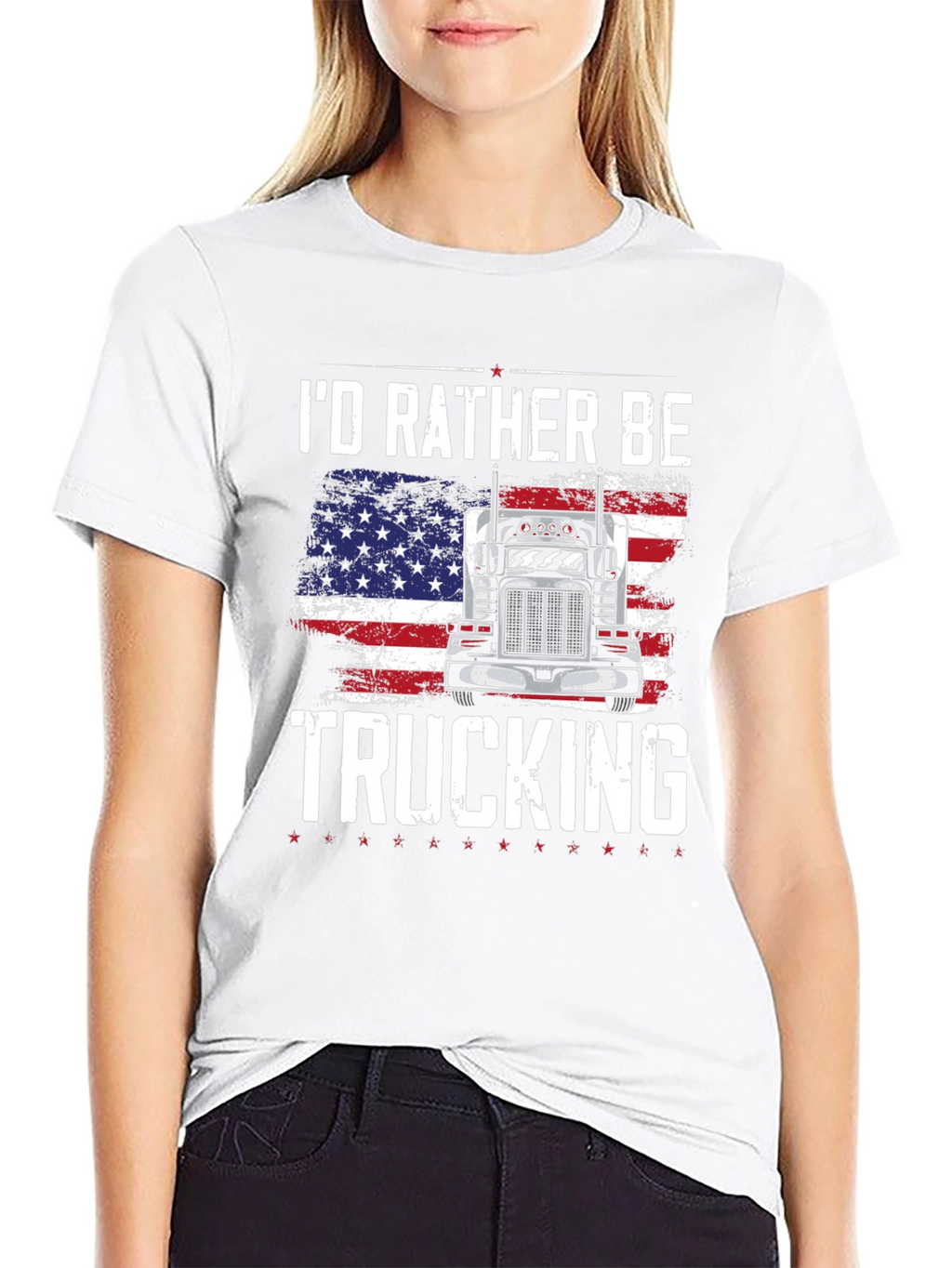 Id Rather Be Trucking Graphic Tee