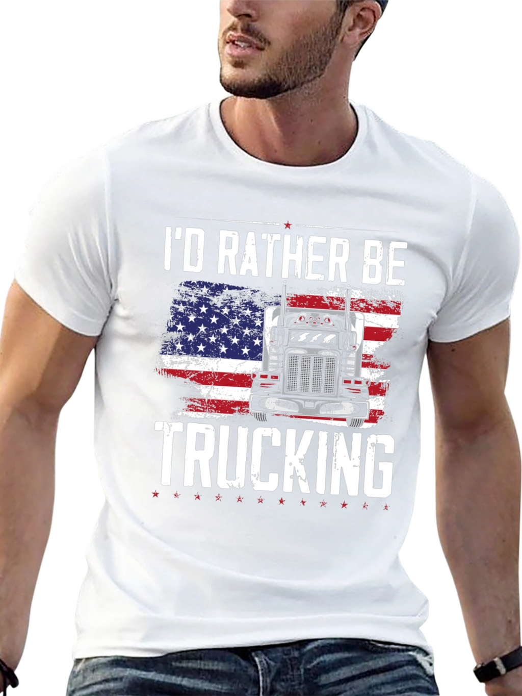 Id Rather Be Trucking Graphic Tee