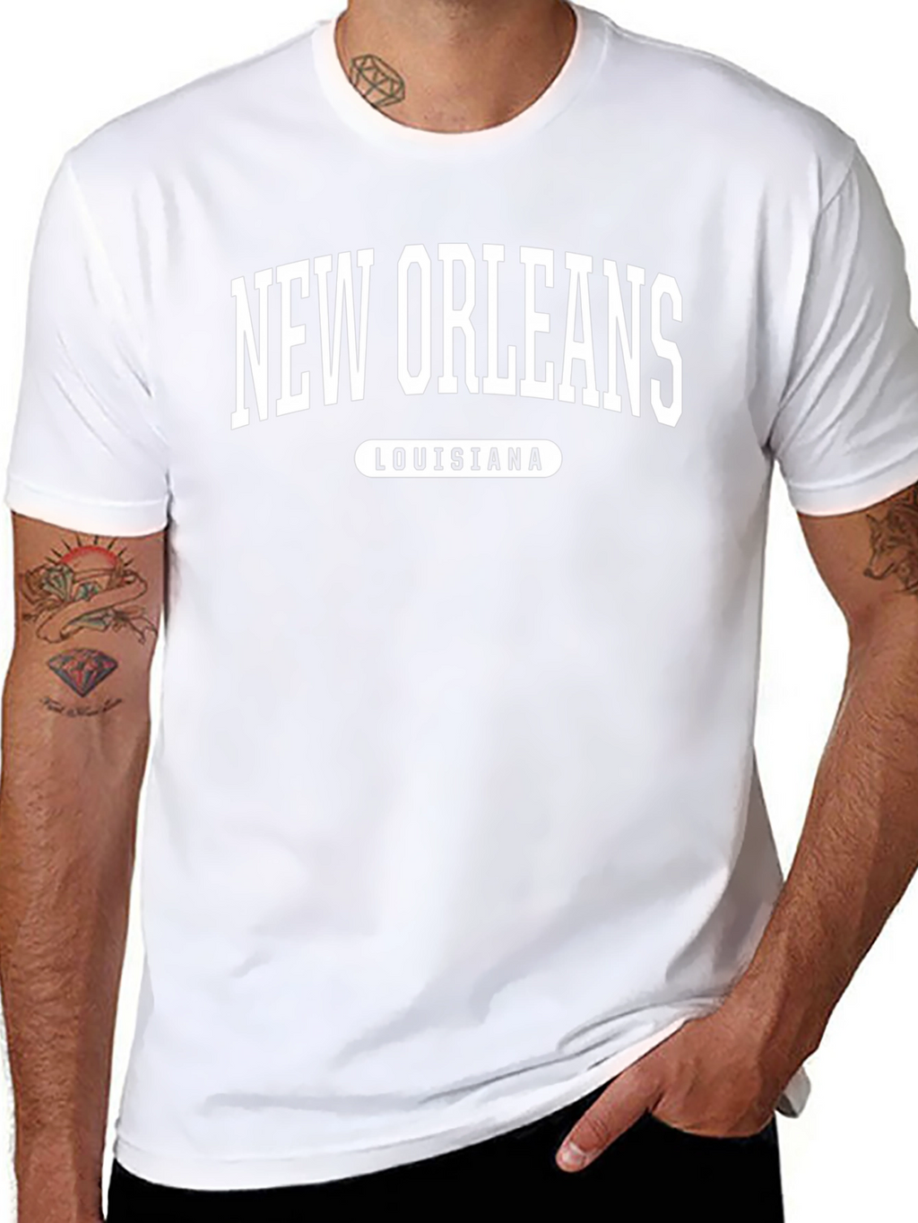 New Orleans Louisiana Graphic Tee - Black