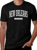 New Orleans Louisiana Graphic Tee - Black