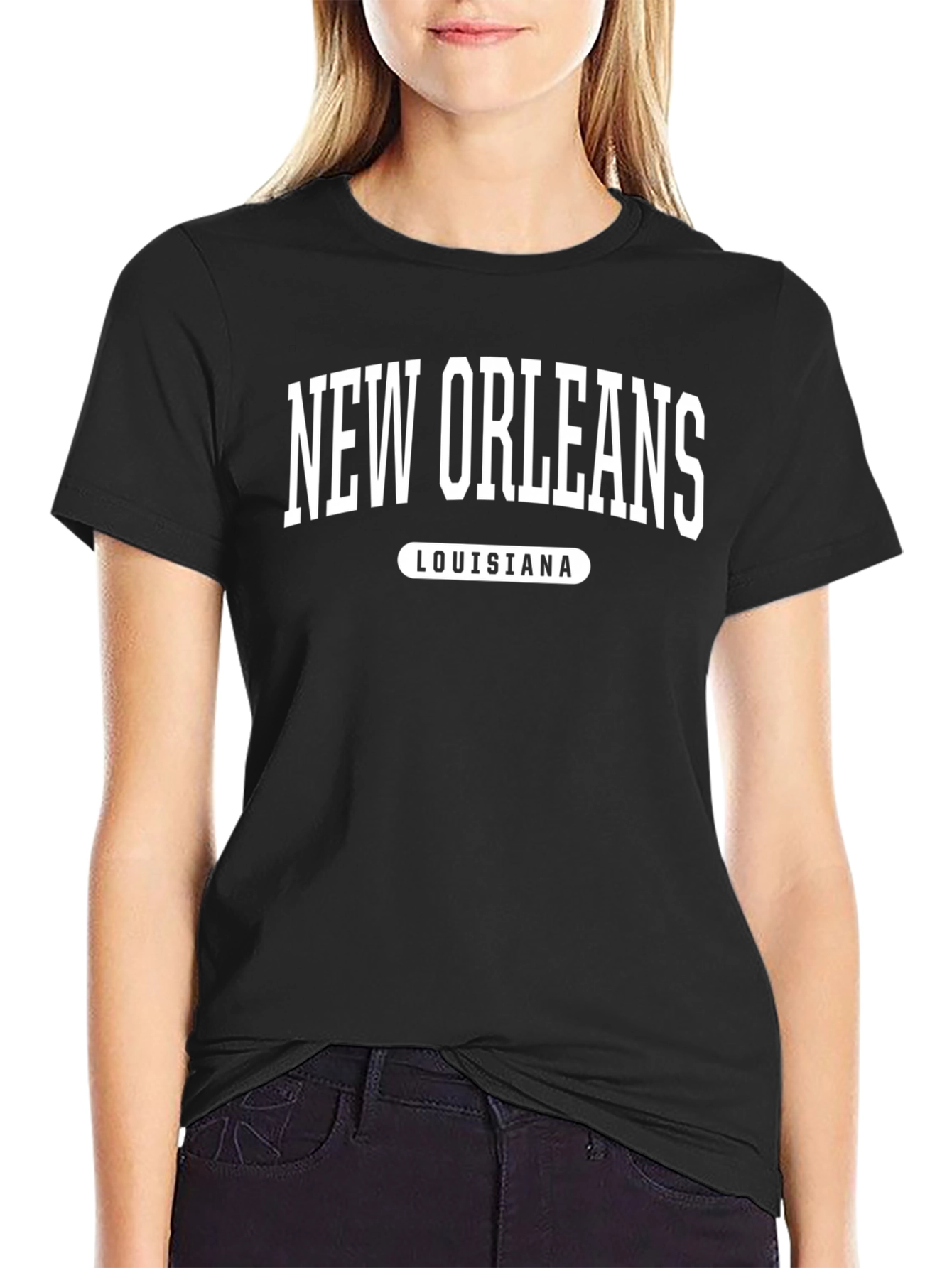 New Orleans Louisiana Graphic Tee - Black