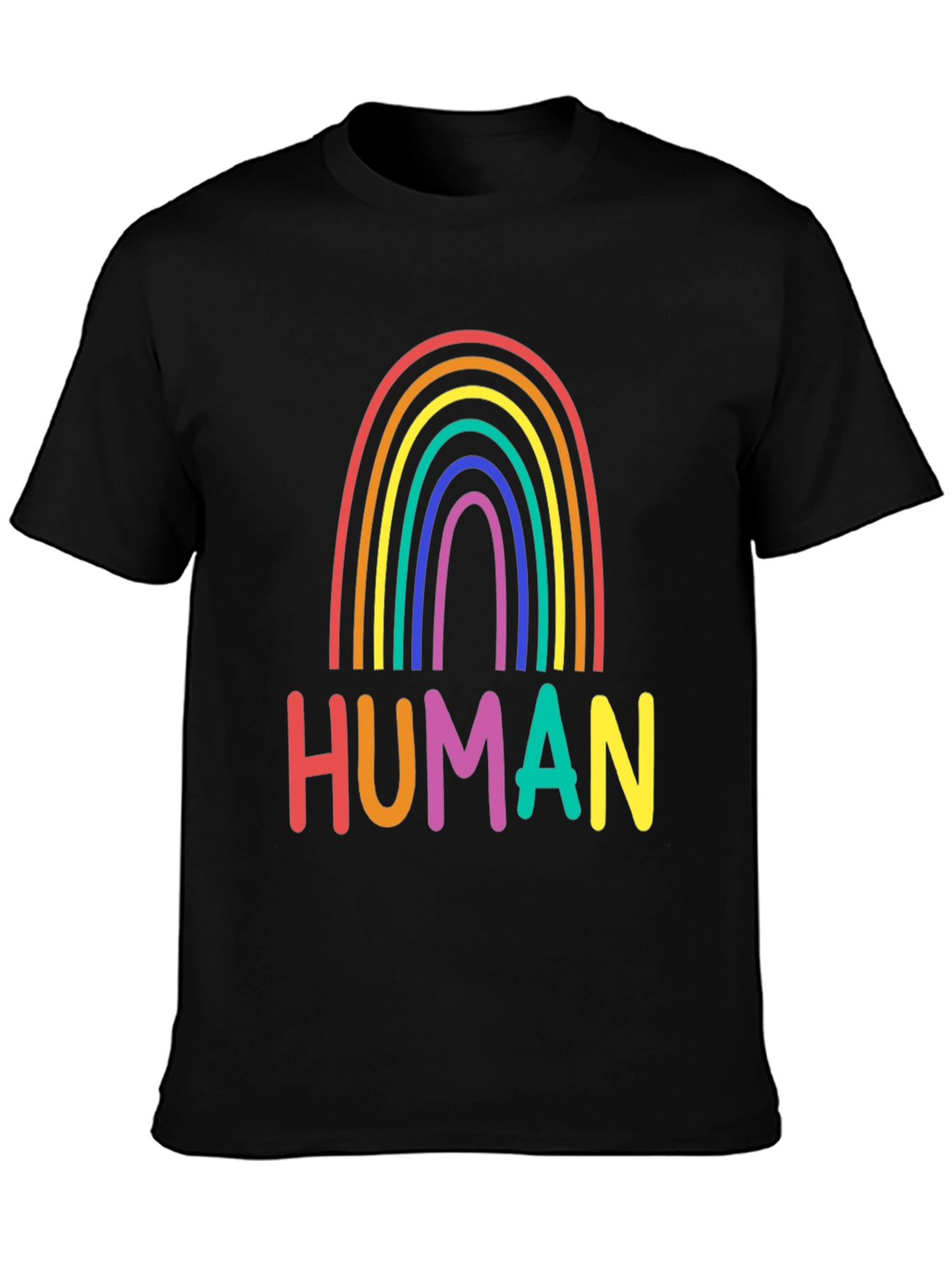 Rainbow Human T-Shirt - Colorful Graphic Tee