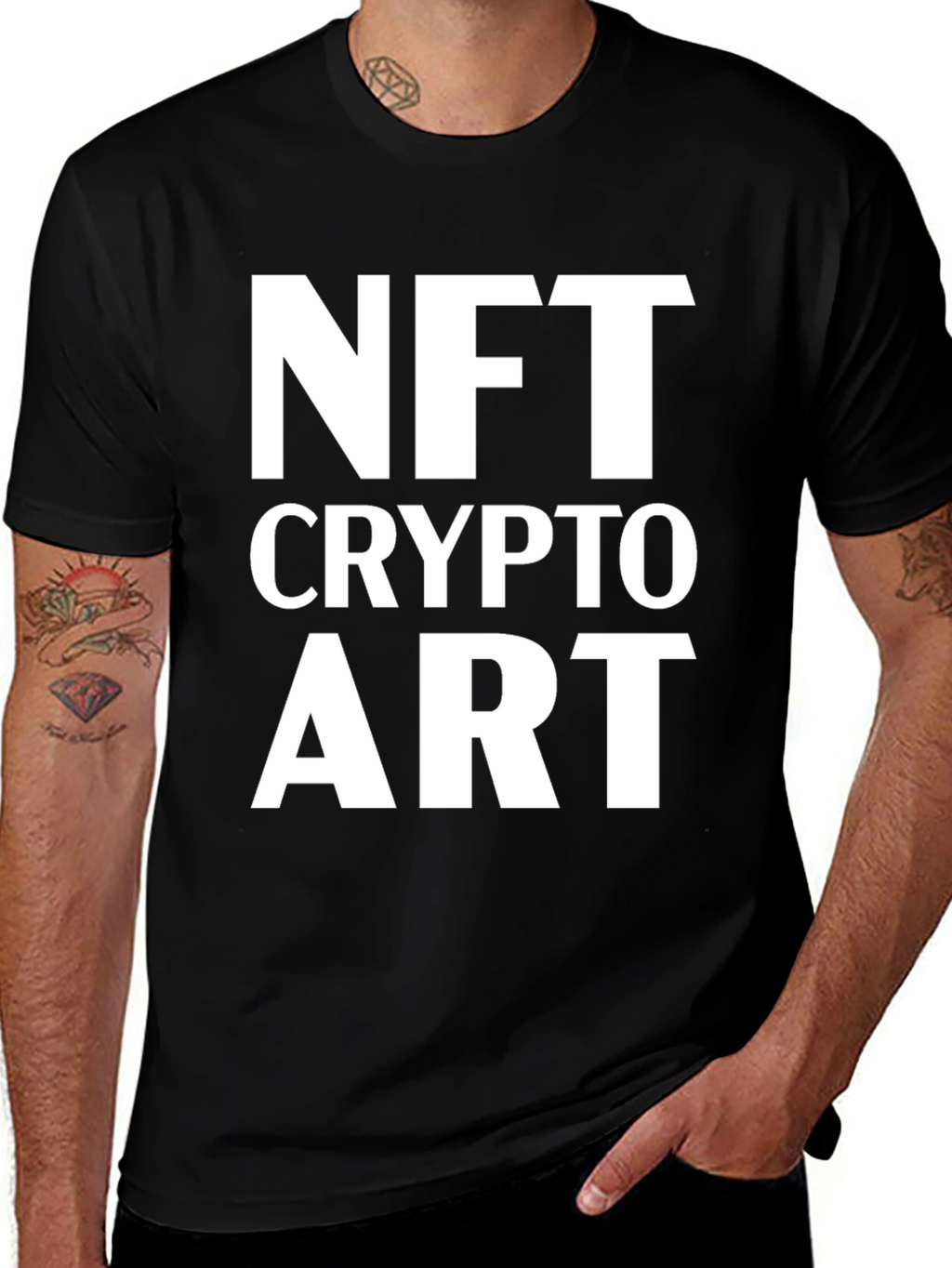 NFT Crypto Art Black T-Shirt