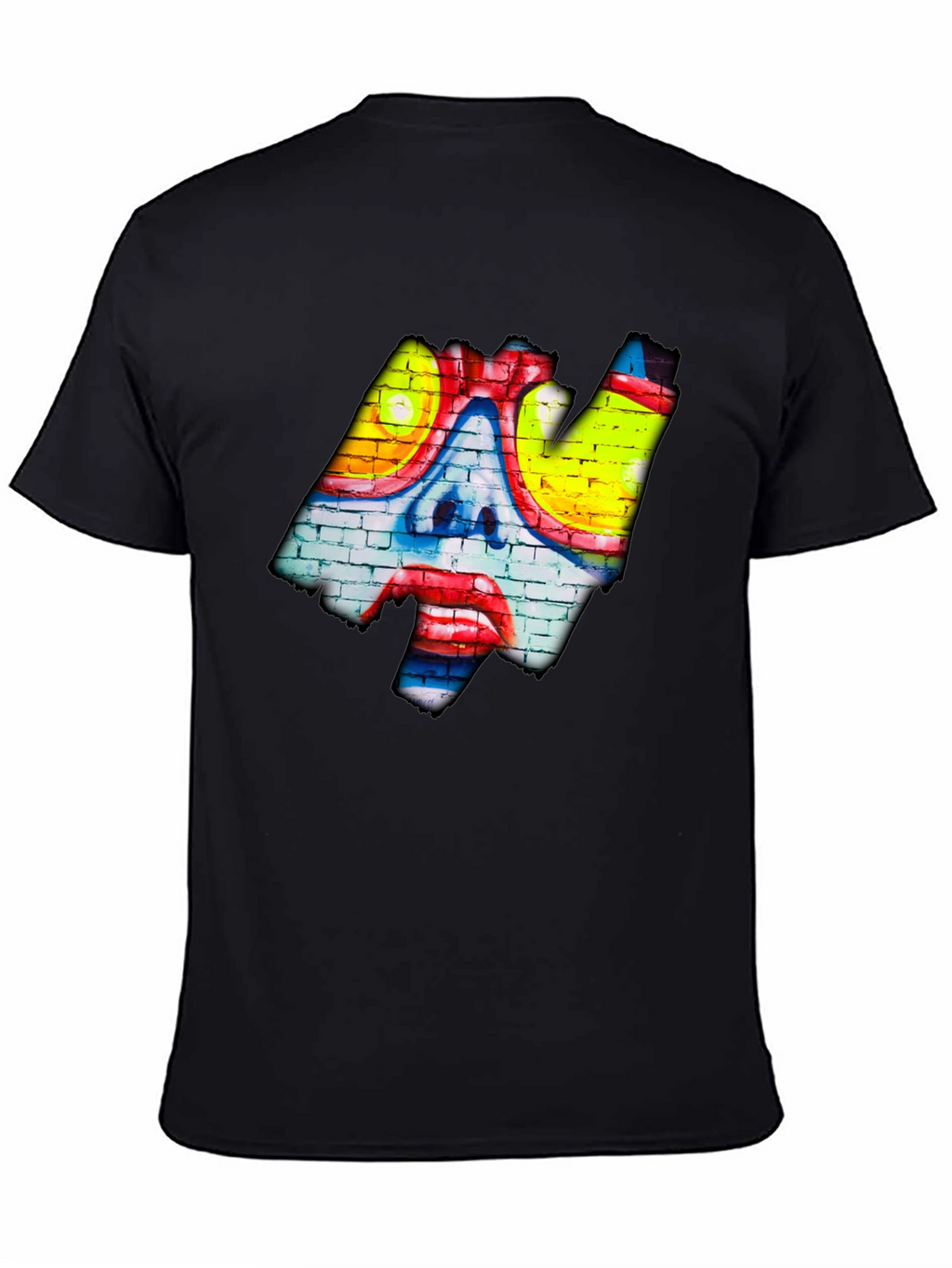 Graffiti Art Tee - Brick Wall Clown Design