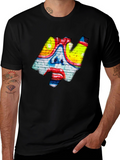 Graffiti Art Tee - Brick Wall Clown Design