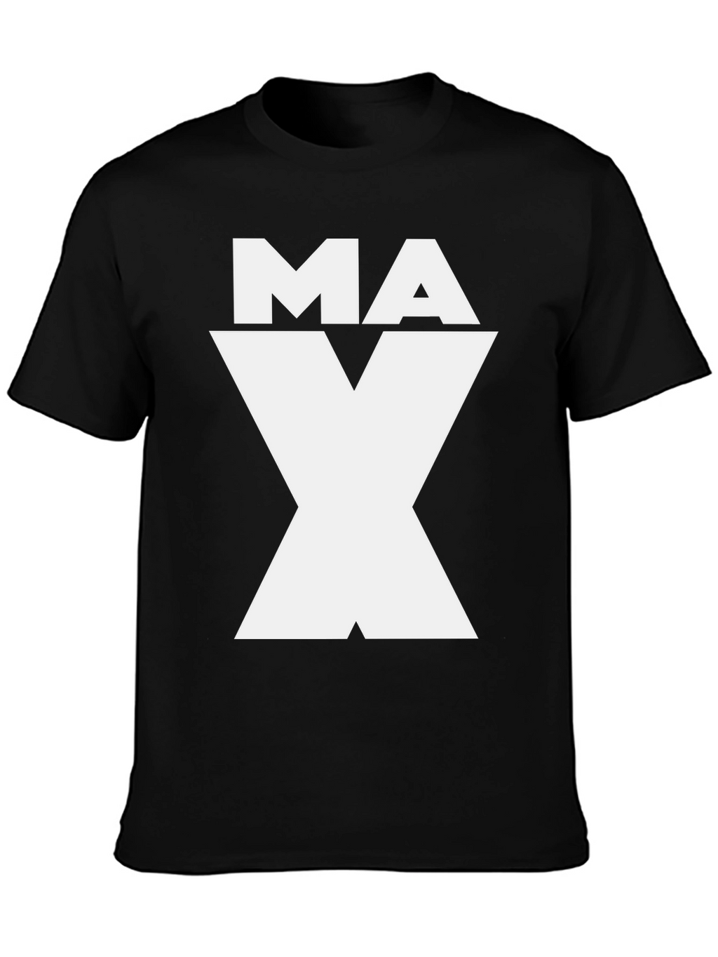 MAX Graphic Tee - Black Cotton Blend Shirt