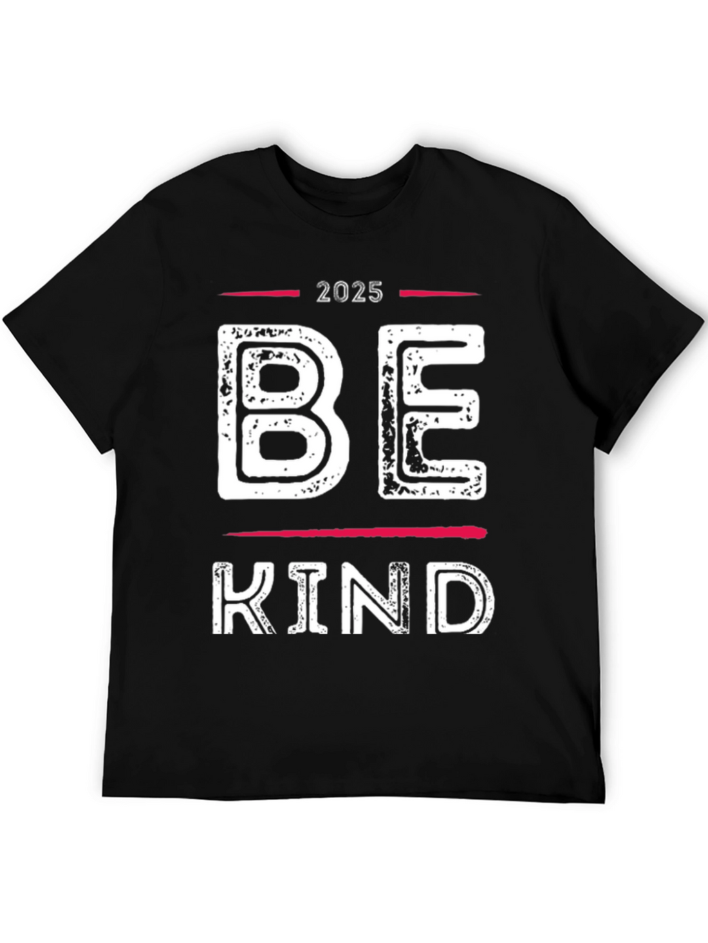 Be Kind 2025 Graphic Tee - Black Cotton T-Shirt