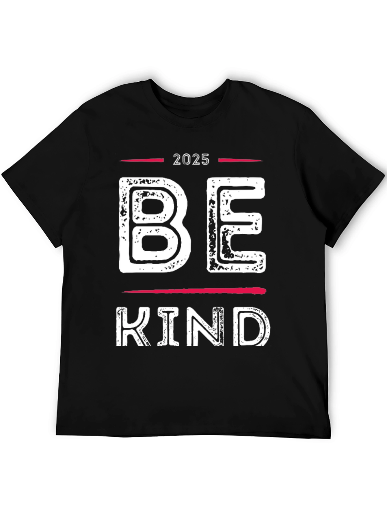 Be Kind 2025 Graphic Tee - Black Cotton T-Shirt
