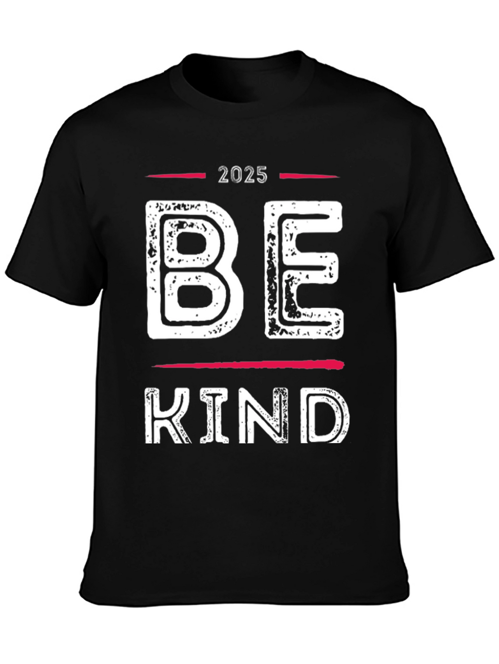 Be Kind 2025 Graphic Tee - Black Cotton T-Shirt