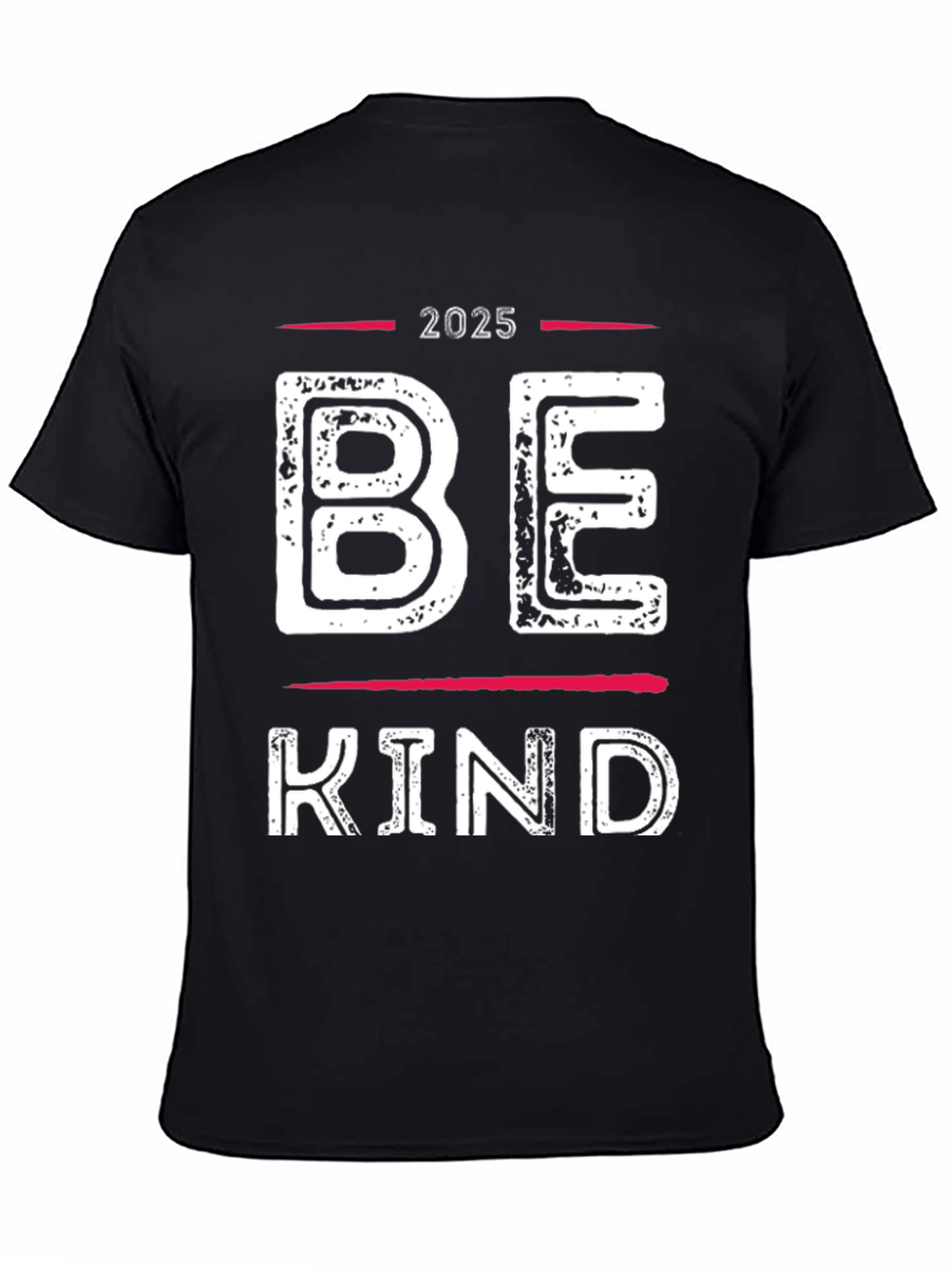 Be Kind 2025 Graphic Tee - Black Cotton T-Shirt
