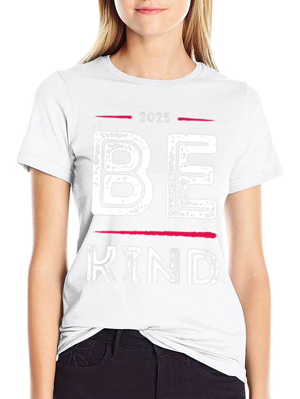 Be Kind 2025 Graphic Tee - Black Cotton T-Shirt