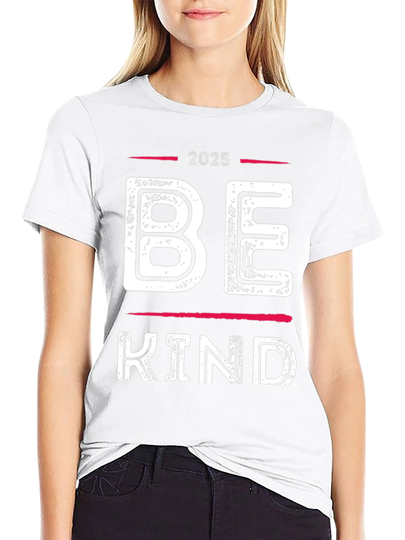 Be Kind 2025 Graphic Tee - Black Cotton T-Shirt