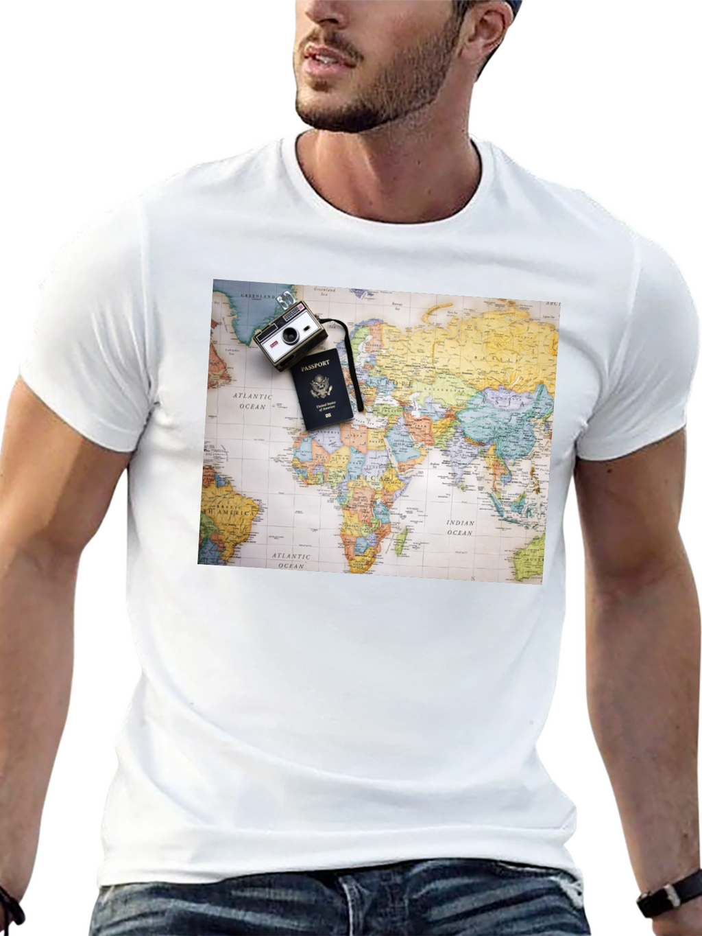 World Map Travel T-Shirt