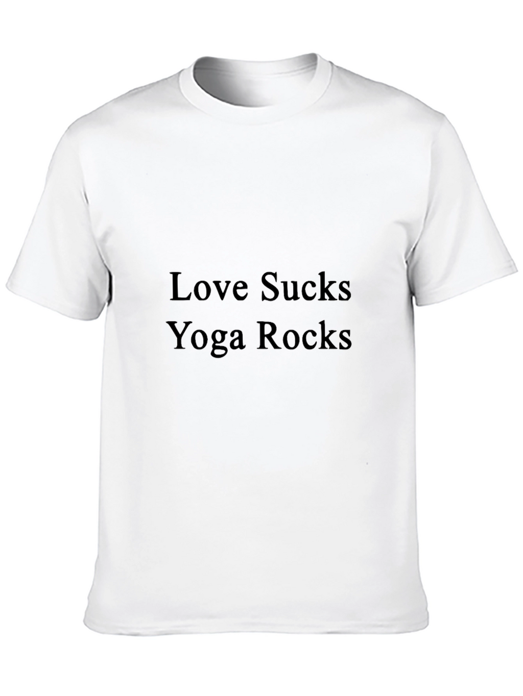 Love Sucks Yoga Rocks Black T-Shirt