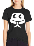 Cool Cartoon Graphic Tee - Black Cotton T-Shirt