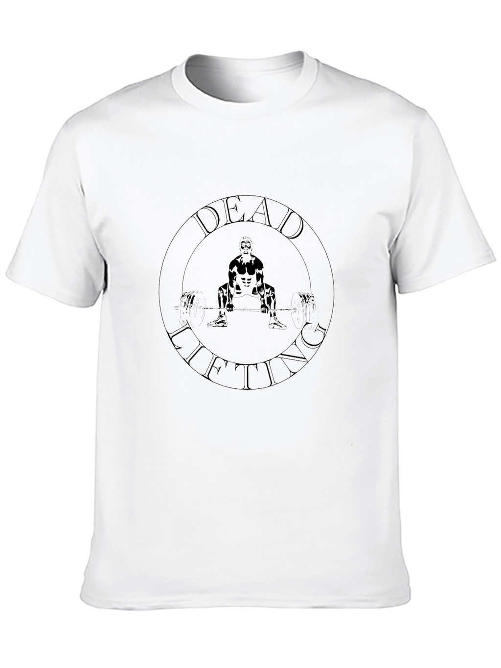 Deadlifting Graphic Tee - Black Cotton Shirt