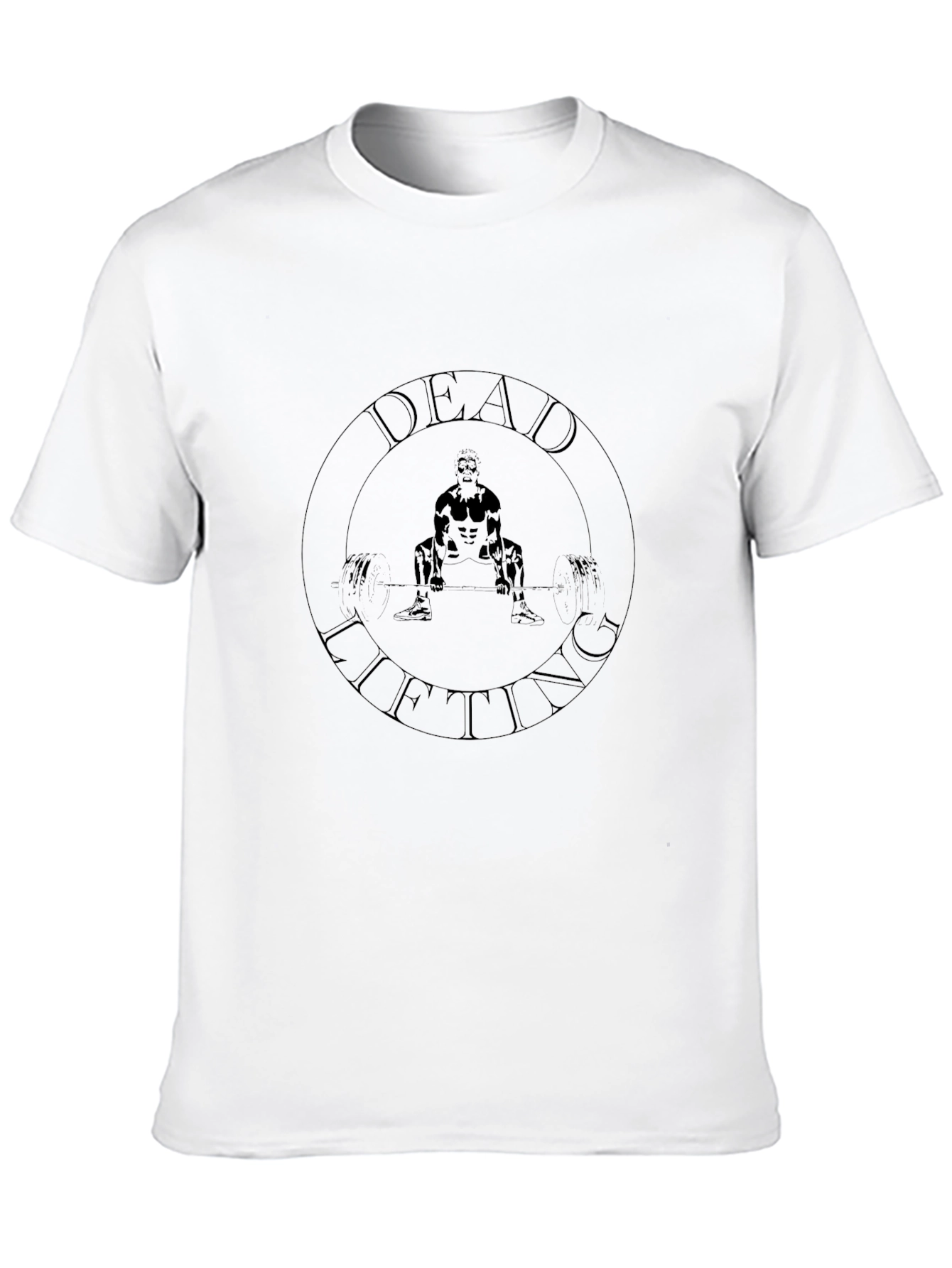 Deadlifting Graphic Tee - Black Cotton Shirt