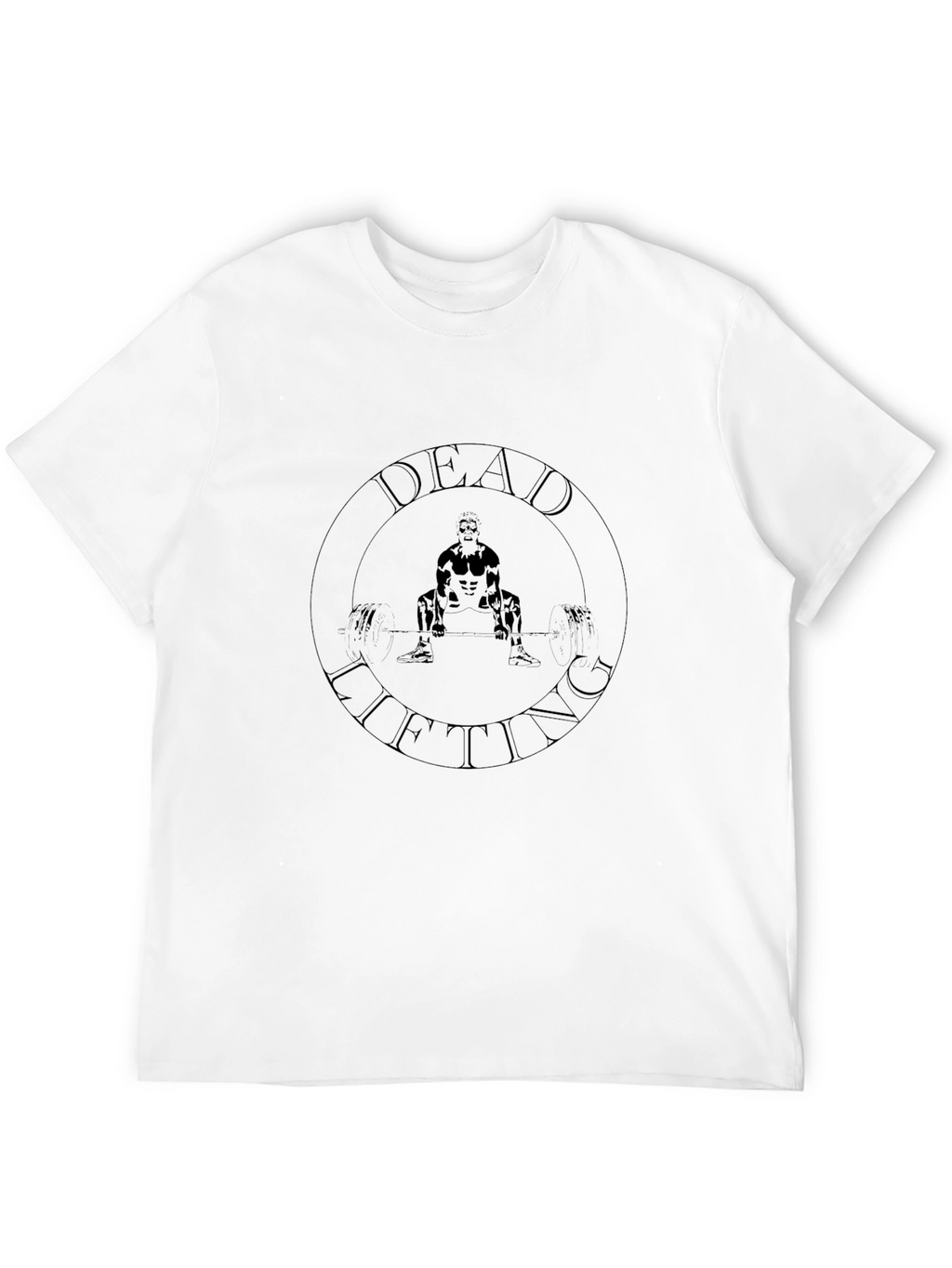 Deadlifting Graphic Tee - Black Cotton Shirt