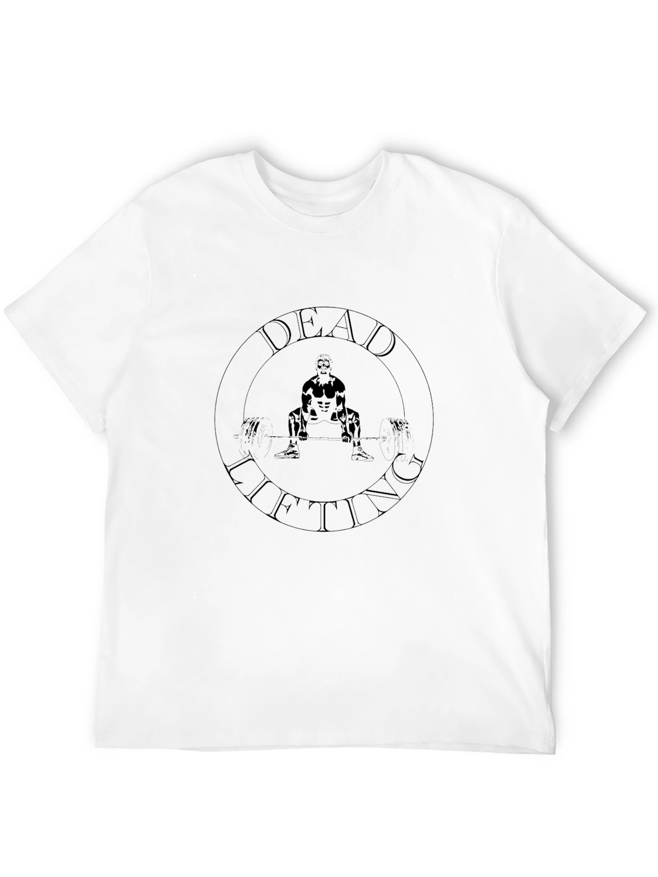 Deadlifting Graphic Tee - Black Cotton Shirt