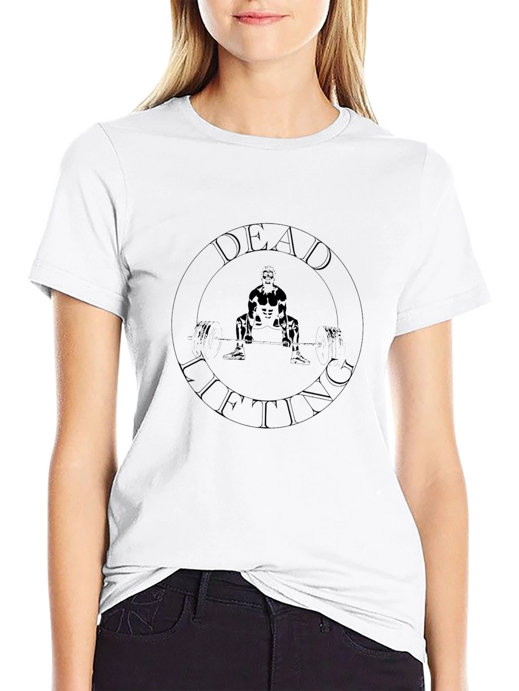 Deadlifting Graphic Tee - Black Cotton Shirt