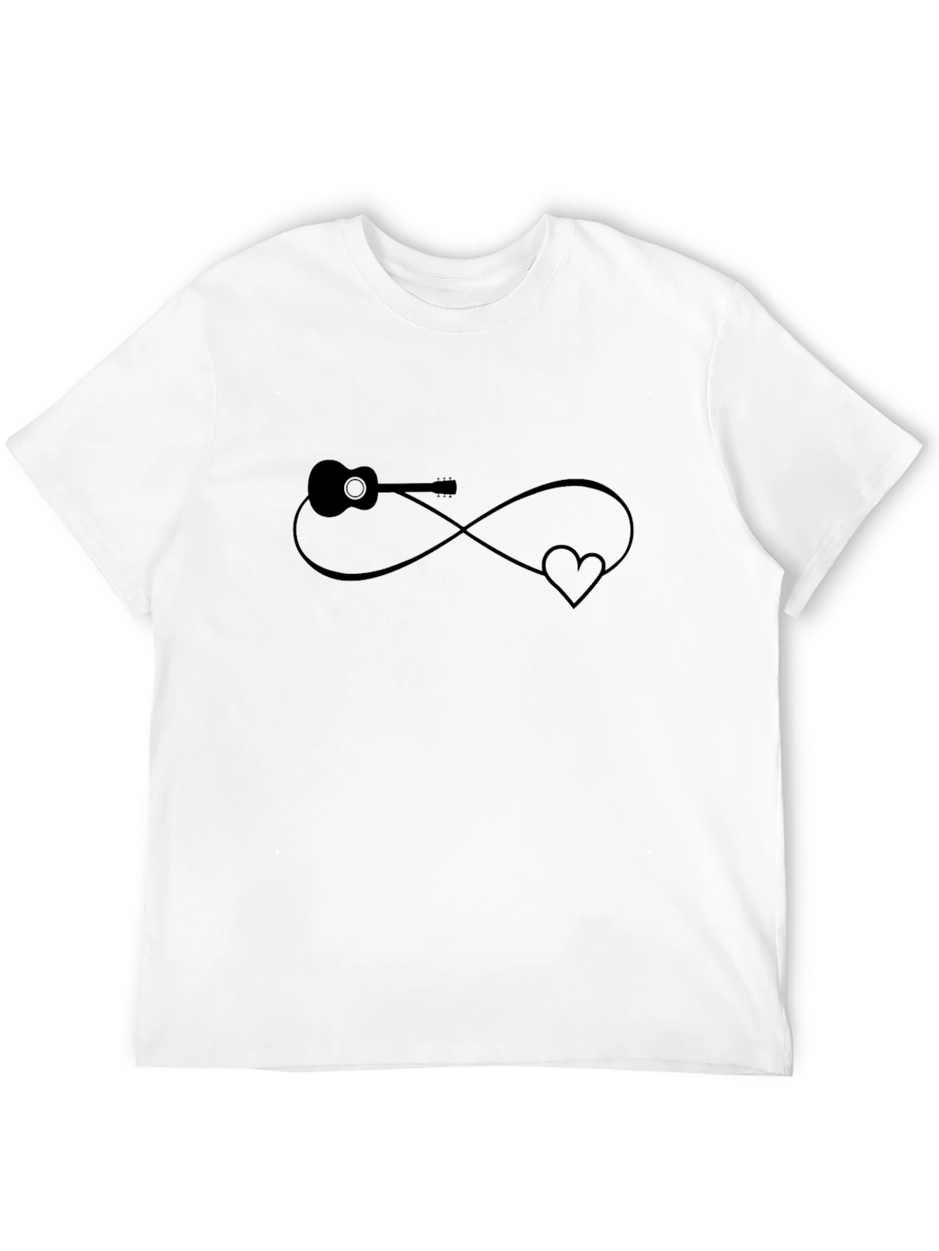 Guitar & Love Infinity Graphic Tee - Black