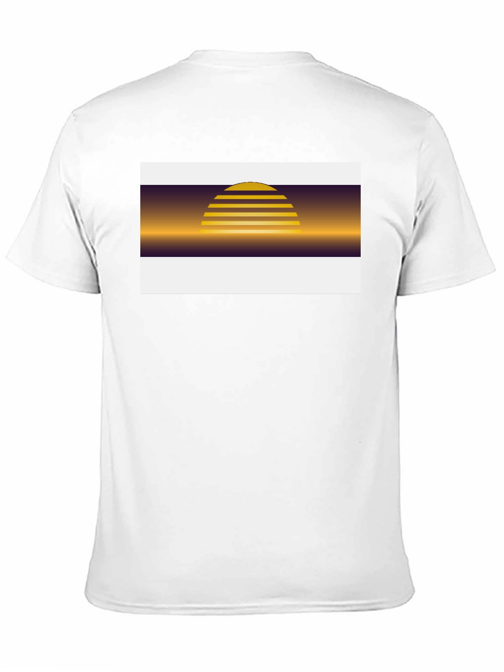 Retro Sunset Graphic Tee - Black Cotton Blend