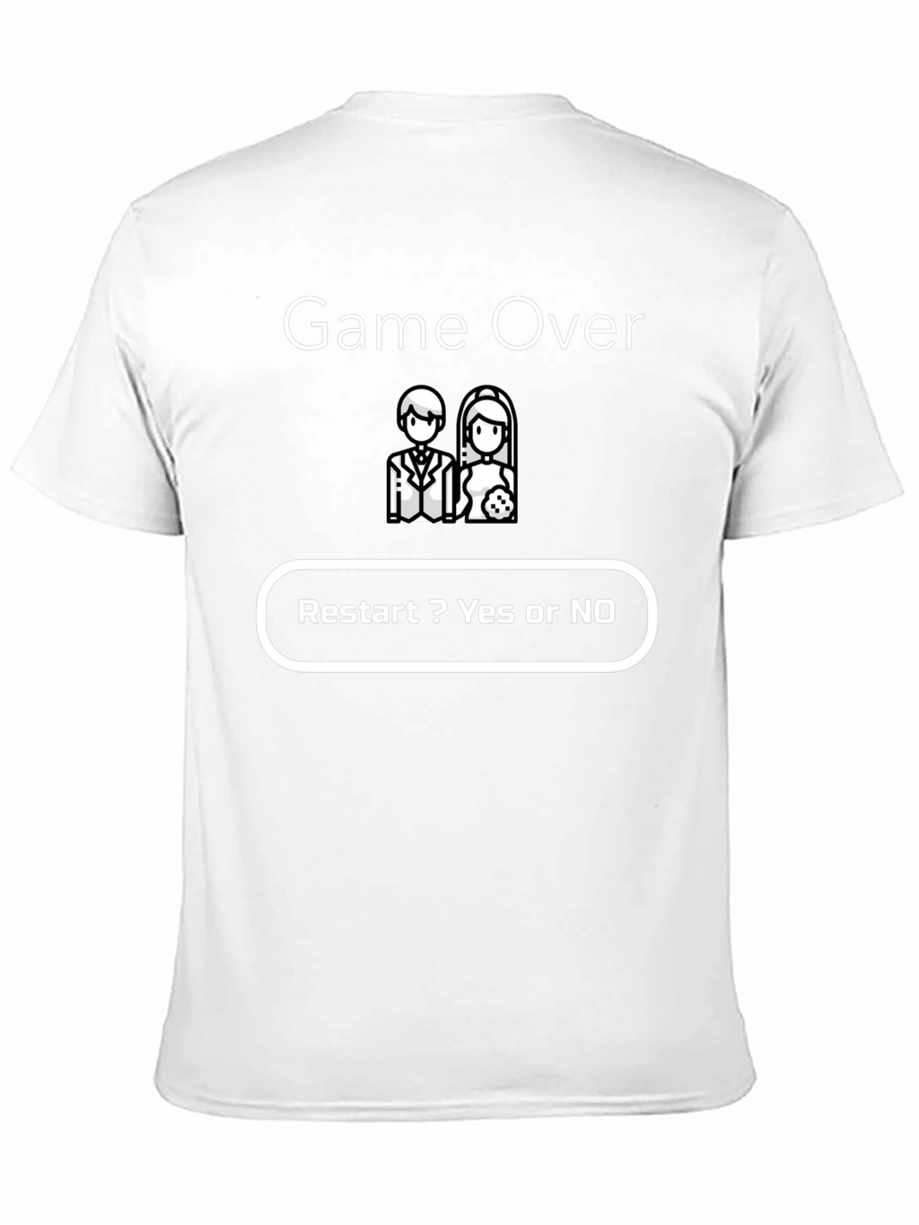 Game Over Restart T-Shirt - Funny Wedding Tee