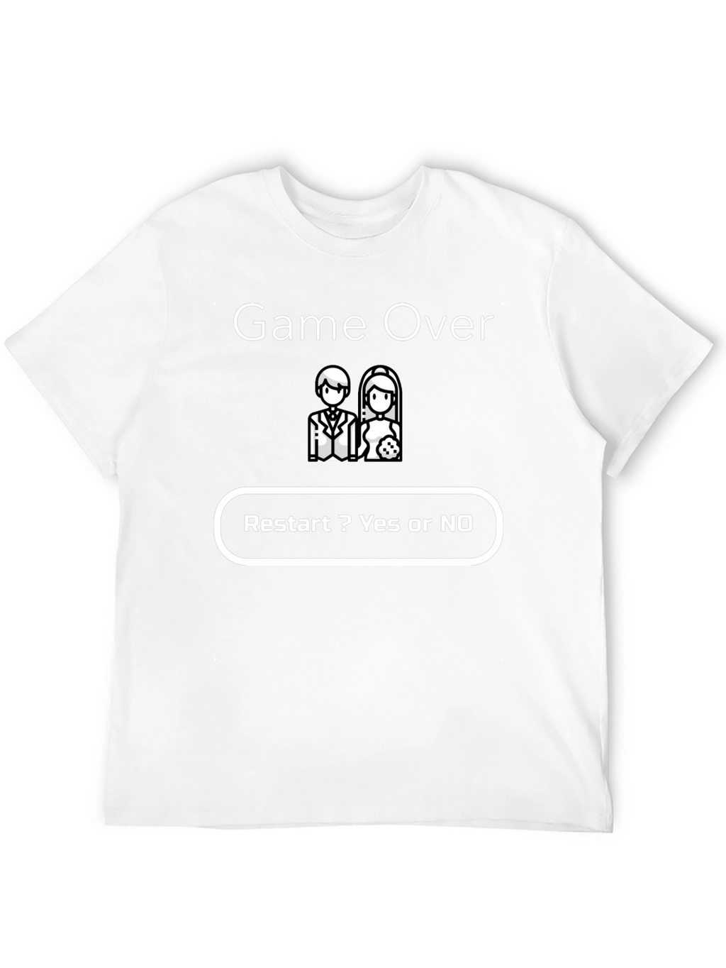 Game Over Restart T-Shirt - Funny Wedding Tee