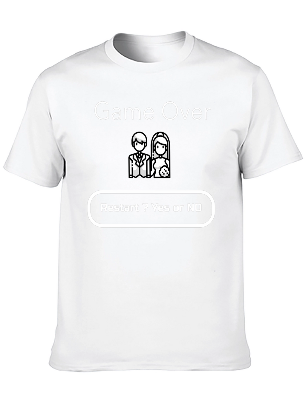 Game Over Restart T-Shirt - Funny Wedding Tee