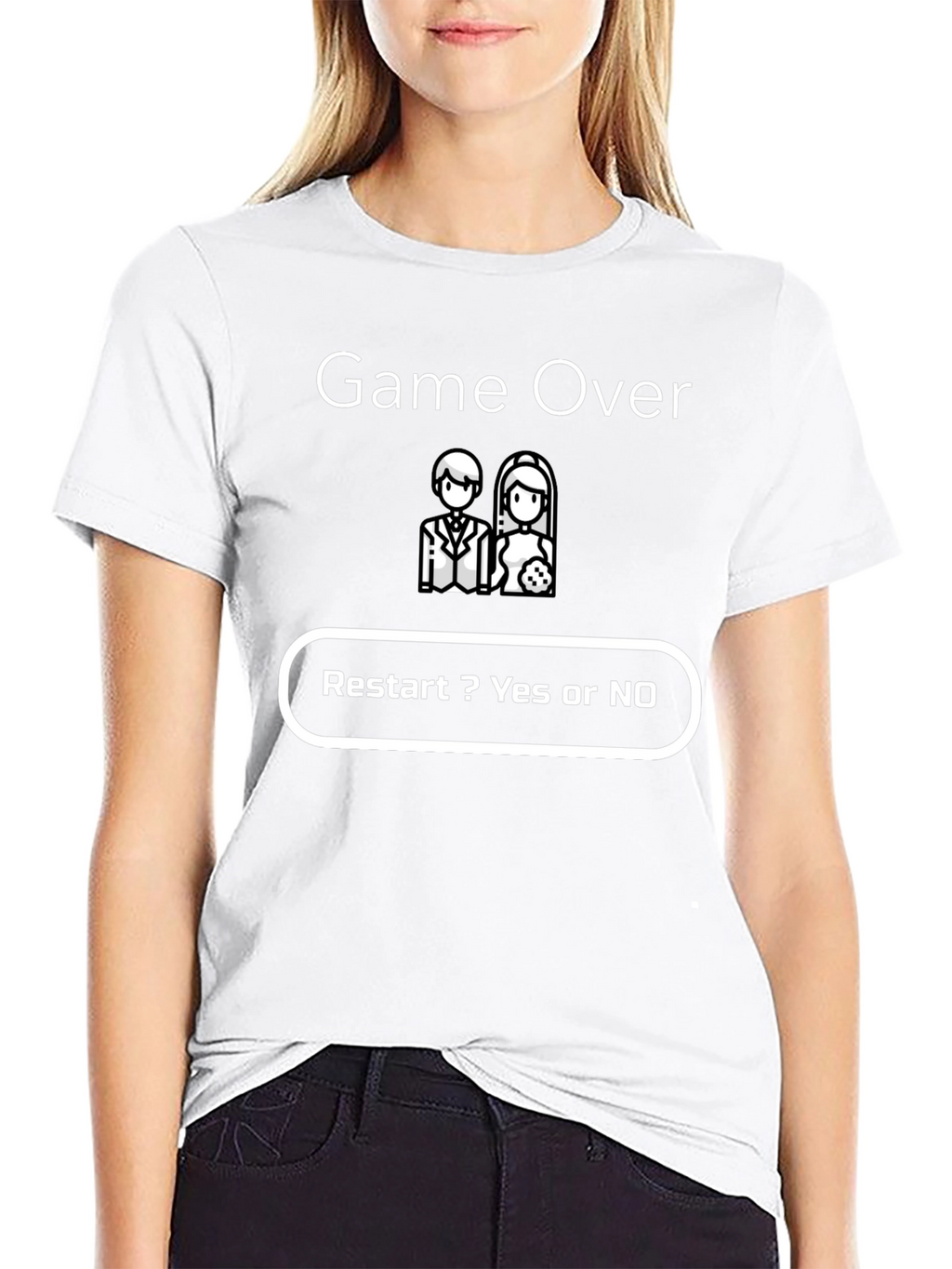 Game Over Restart T-Shirt - Funny Wedding Tee