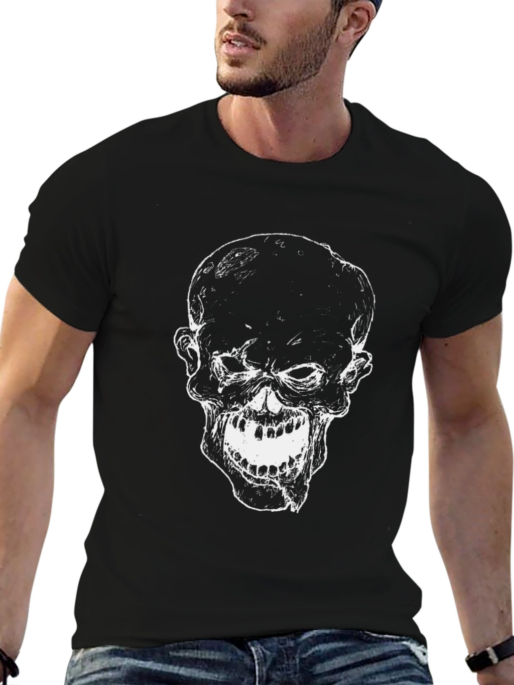 Skull Graphic Black T-Shirt
