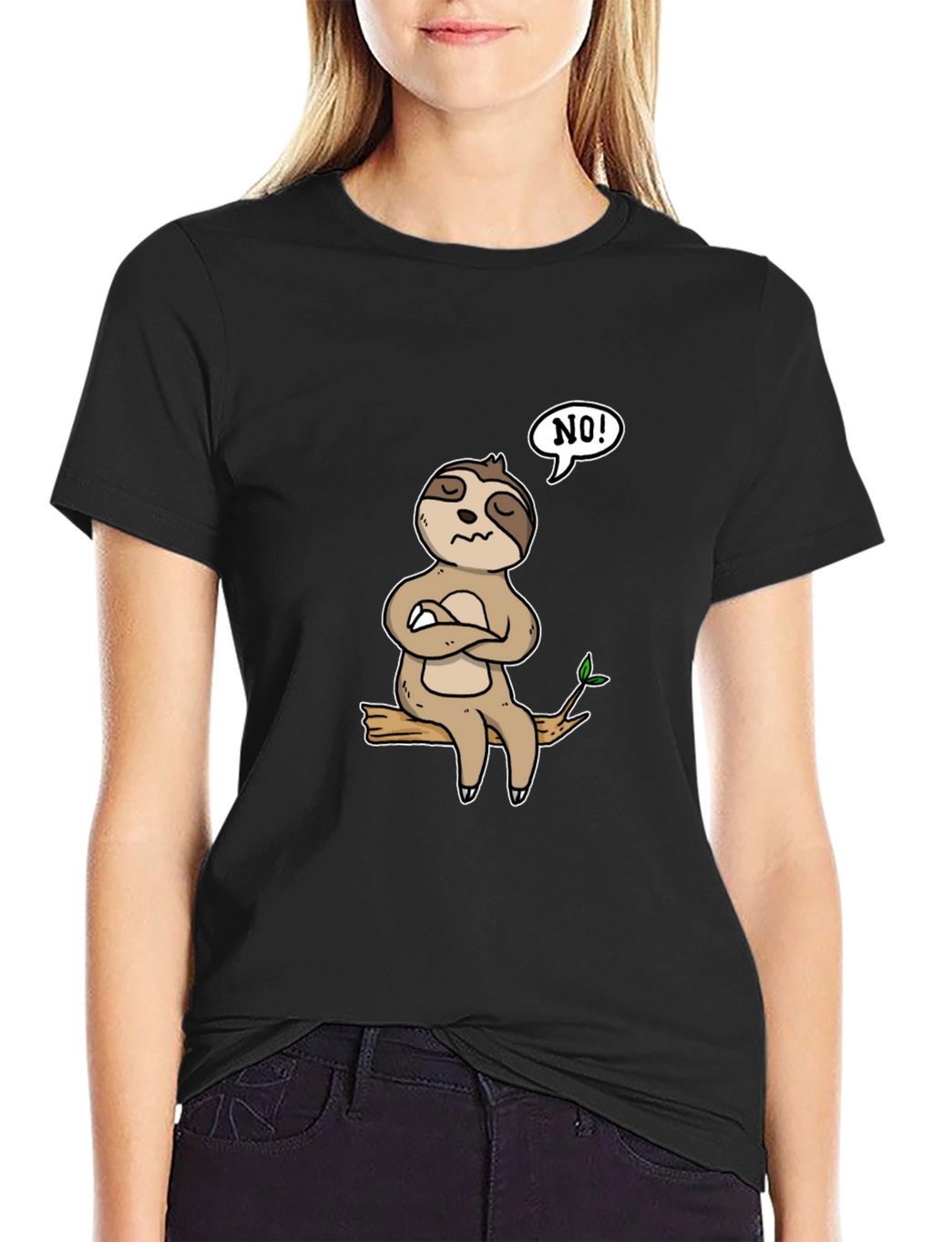 Sloth NO! Graphic T-Shirt - Relaxed Fit