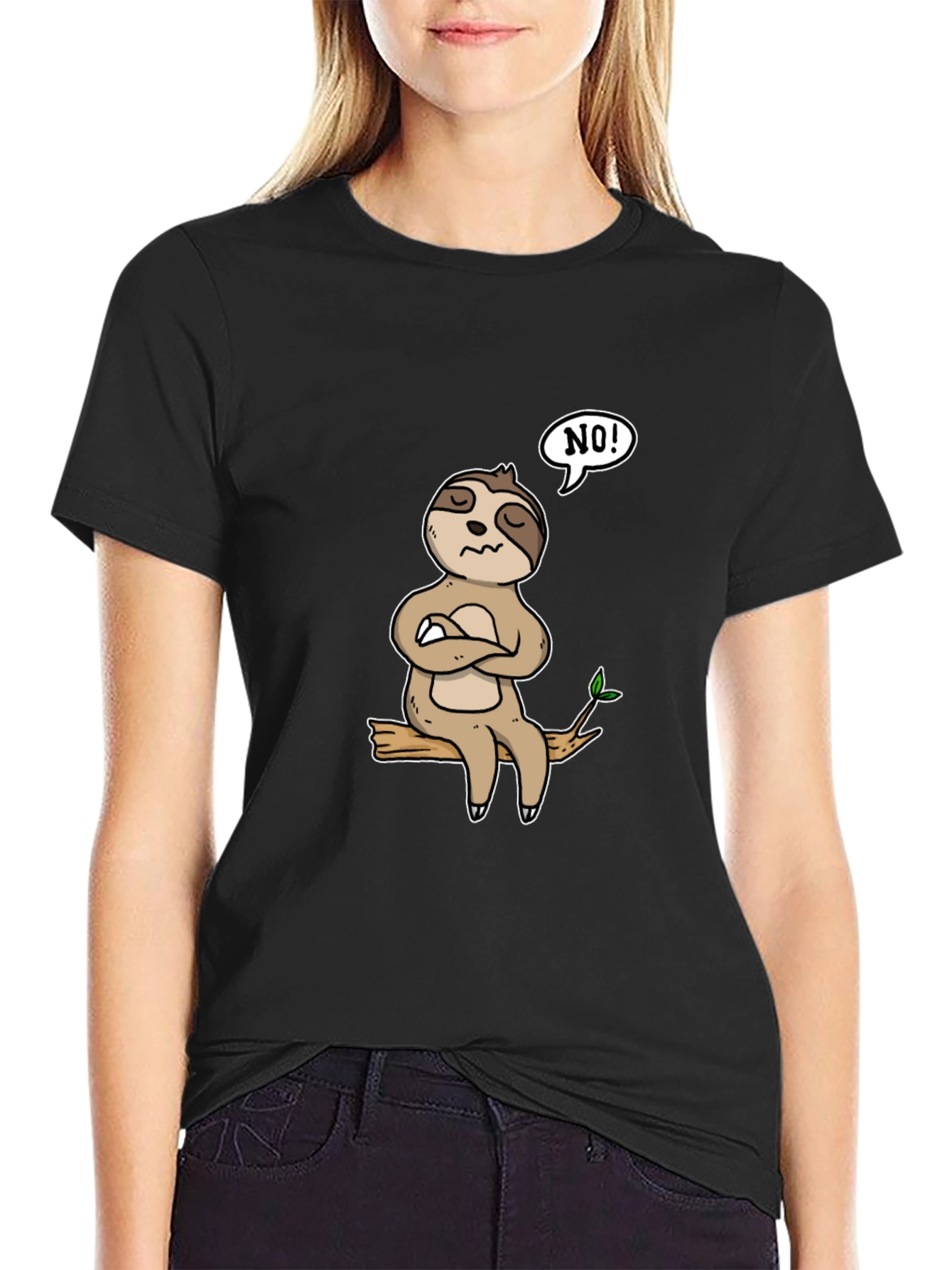 Sloth NO! Graphic T-Shirt - Relaxed Fit