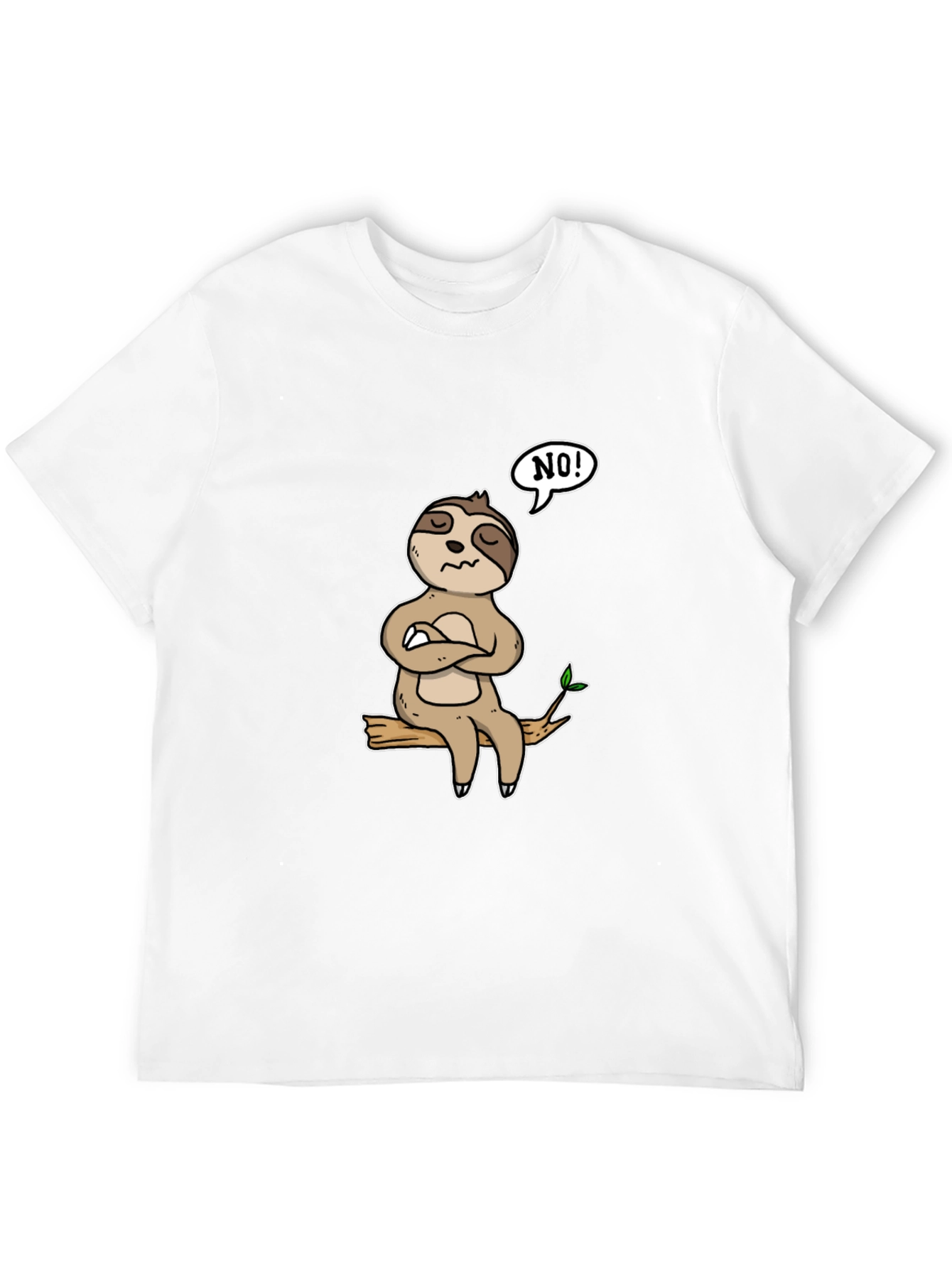 Sloth NO! Graphic T-Shirt - Relaxed Fit