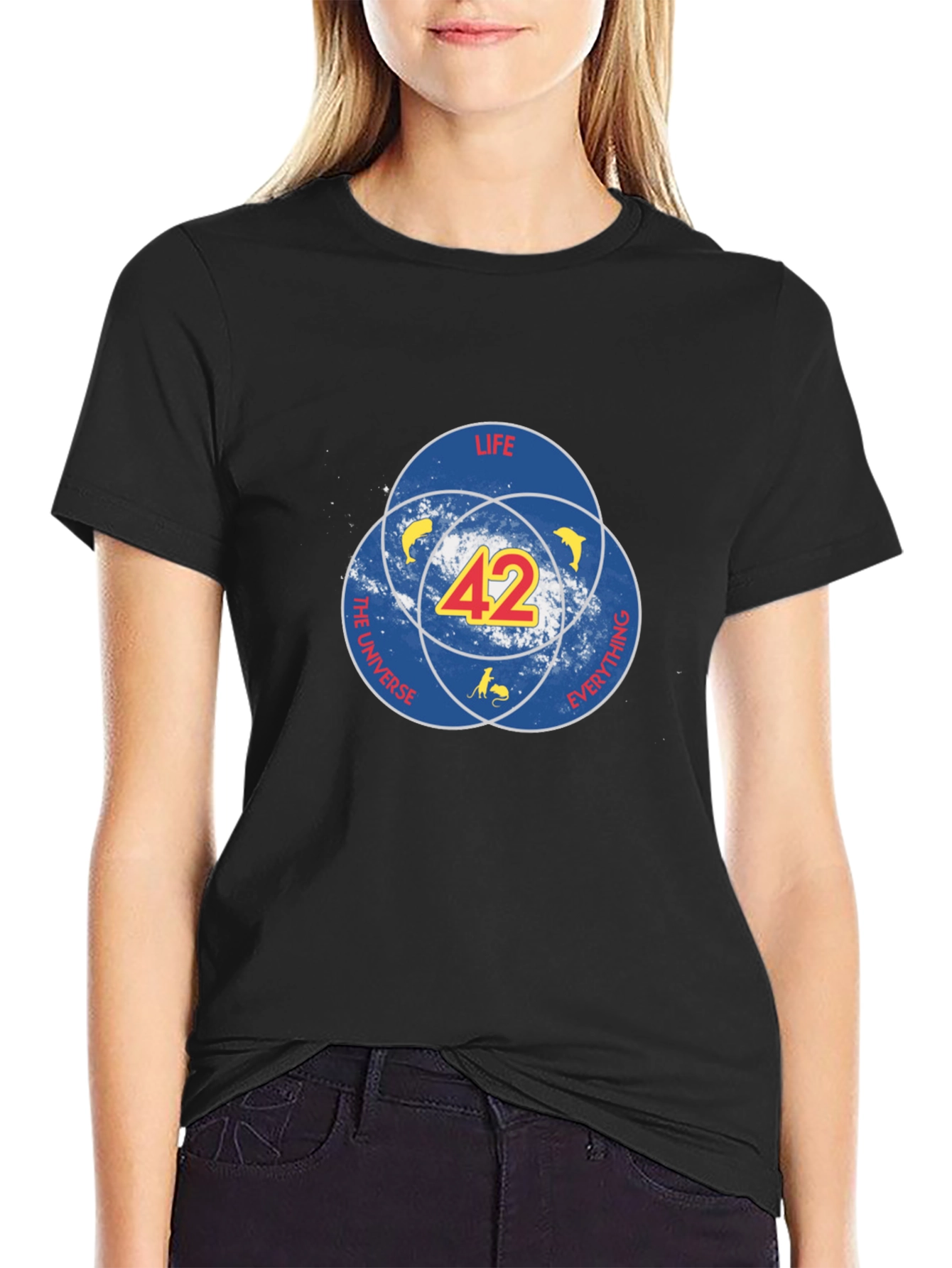 42 Hitchhiker’s Guide T-Shirt – Sci-Fi Dog Graphic Tee